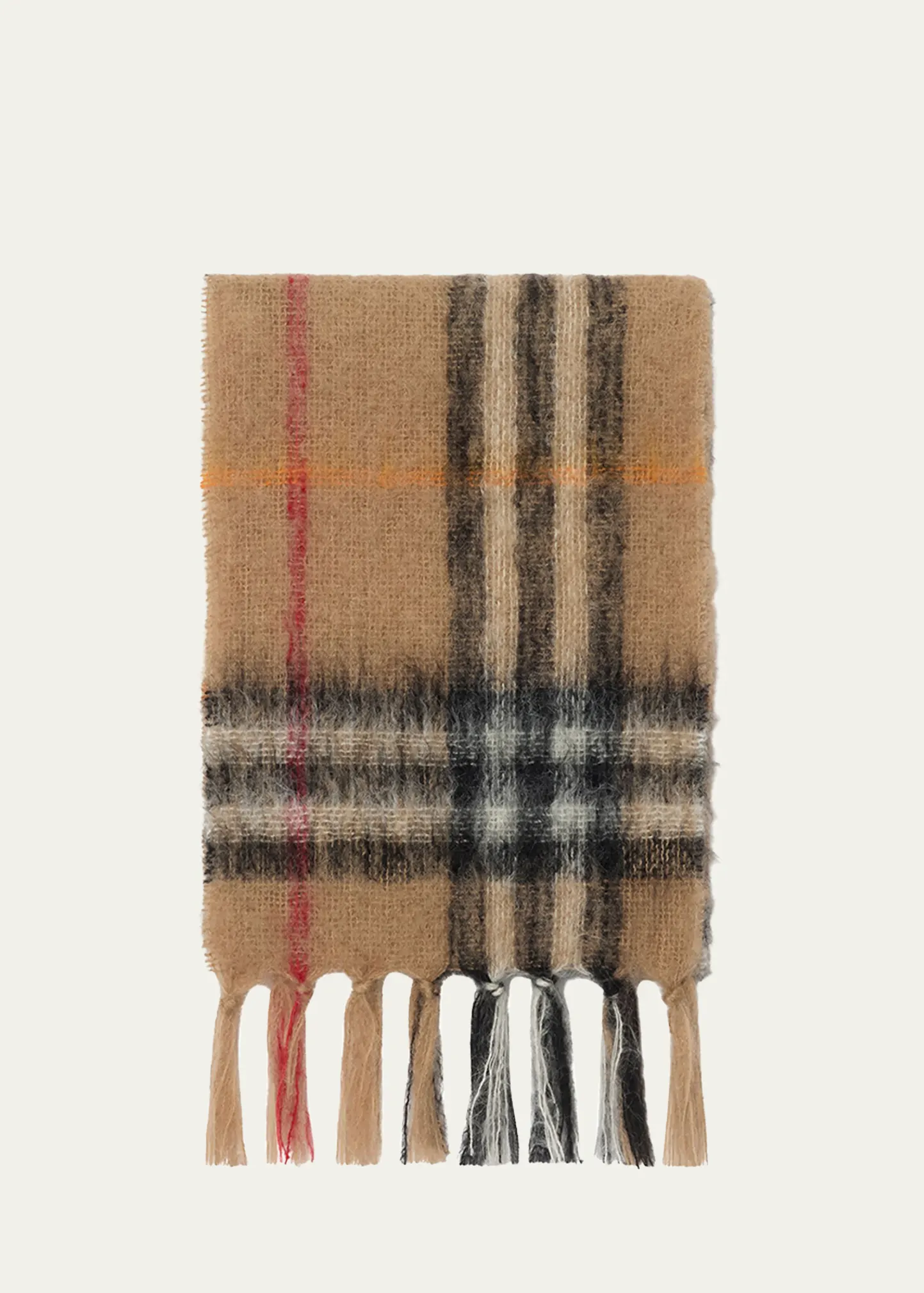 Giant Check Mohair & Wool Scarf