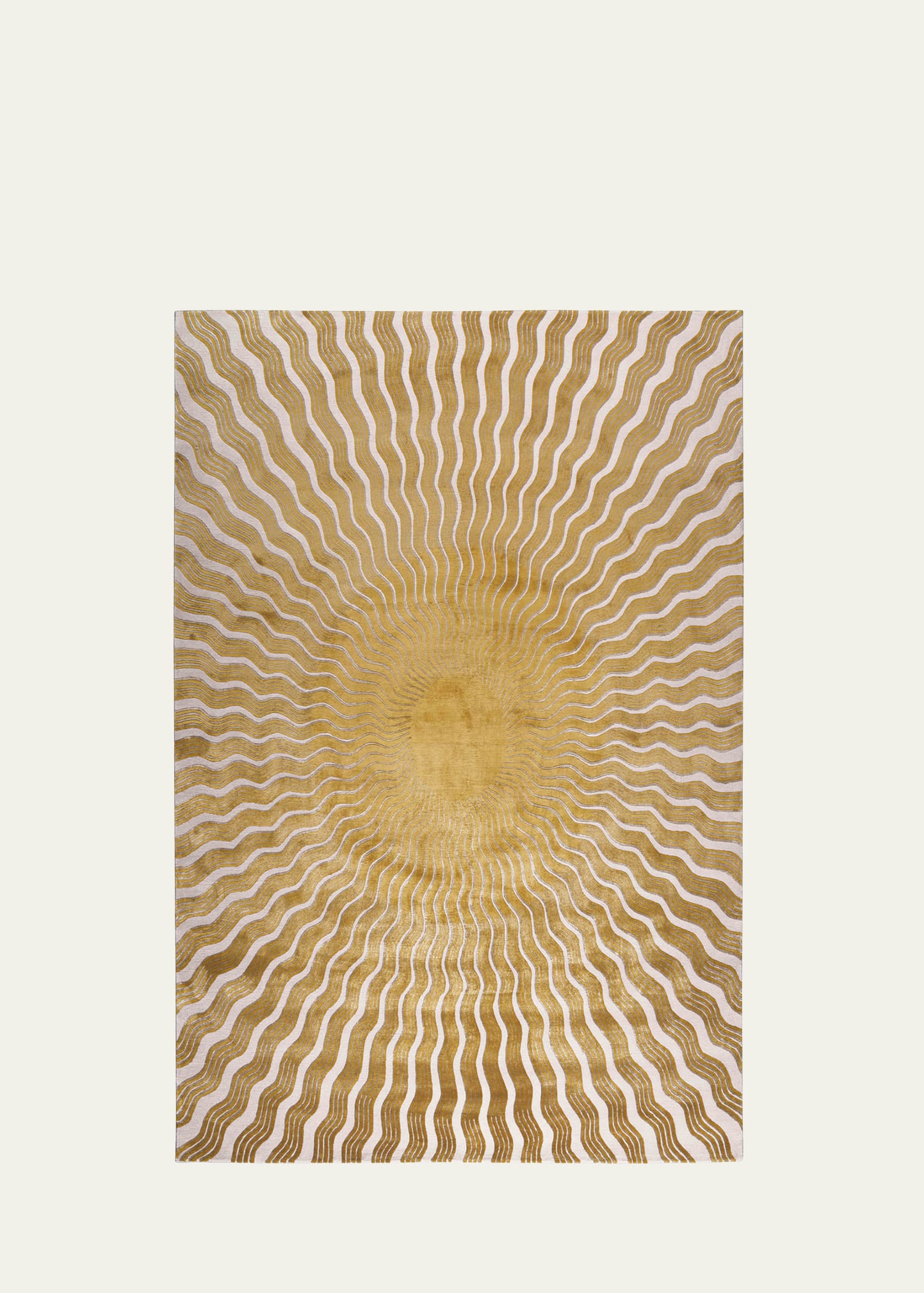 Sunray Gold Hand-Knotted Rug, 6' x 9'