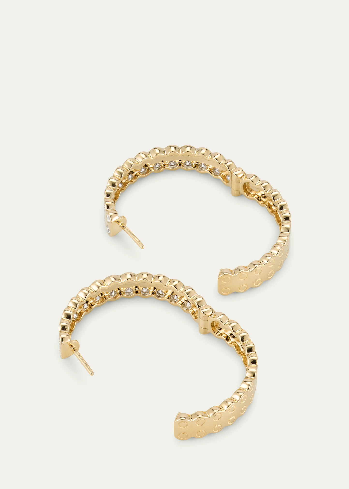 LEGGO Diamond Hoop Earrings 12 LEGGO Diamond Hoop Earrings