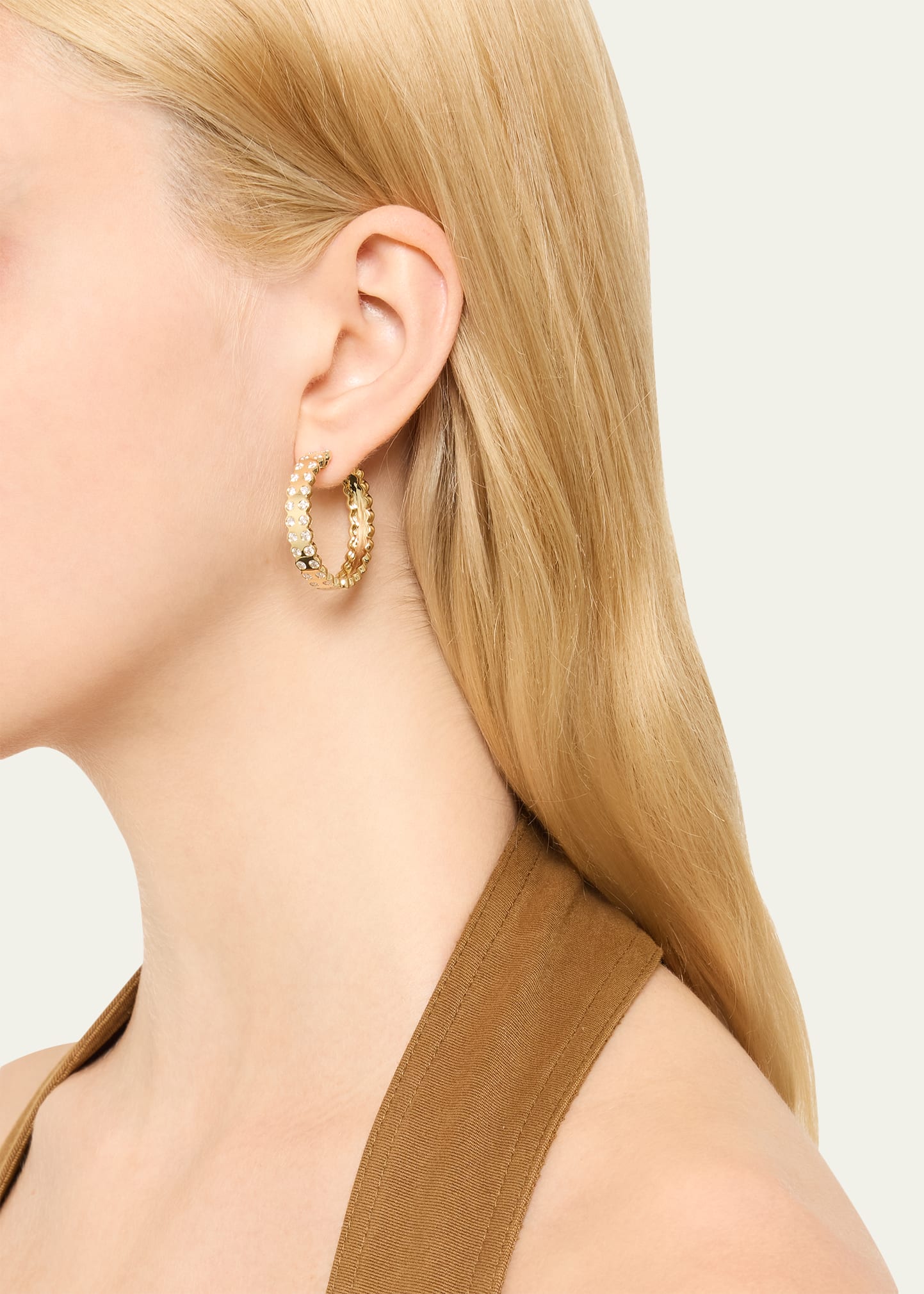LEGGO Diamond Hoop Earrings 2 LEGGO Diamond Hoop Earrings
