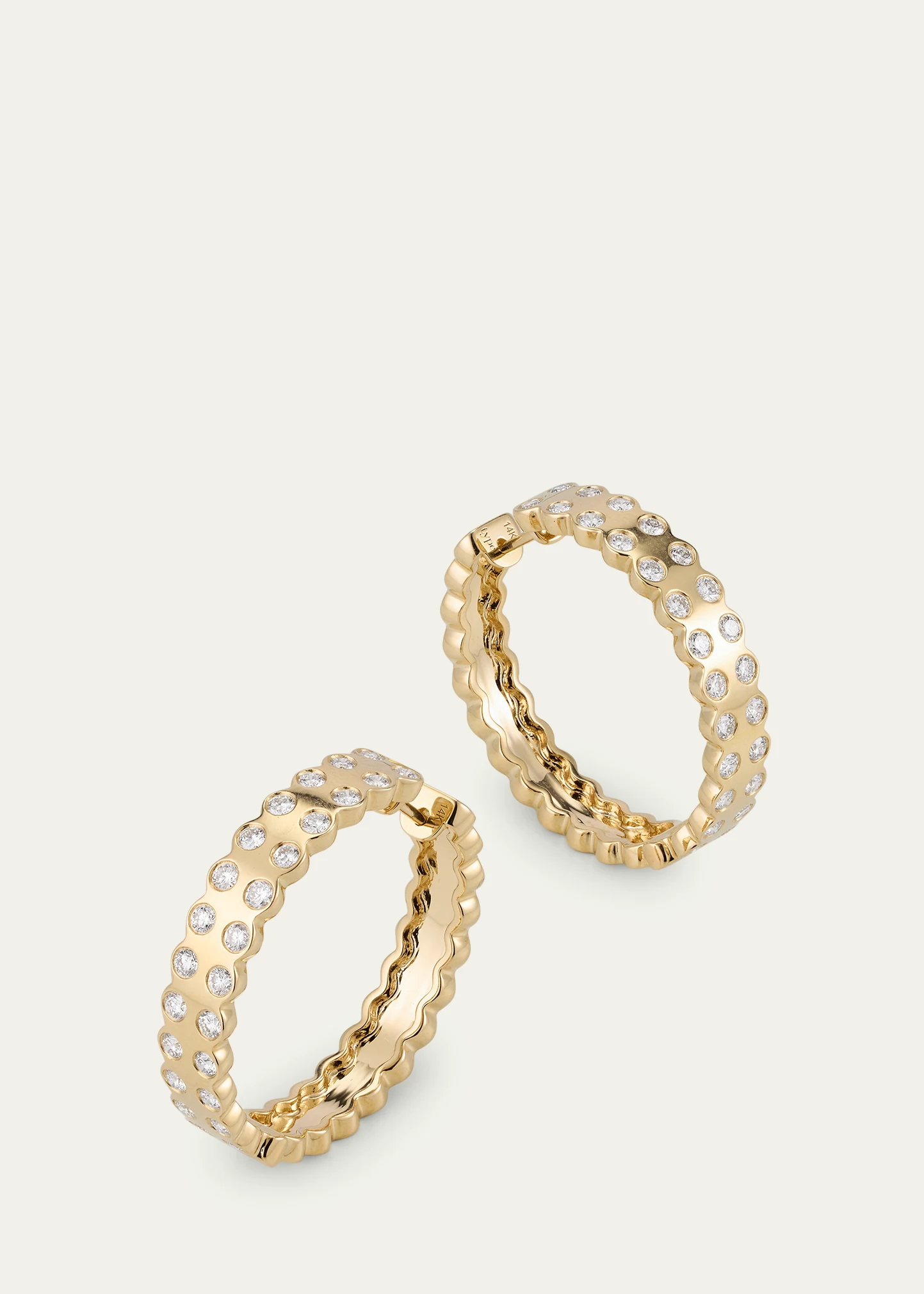 LEGGO Diamond Hoop Earrings 3 LEGGO Diamond Hoop Earrings