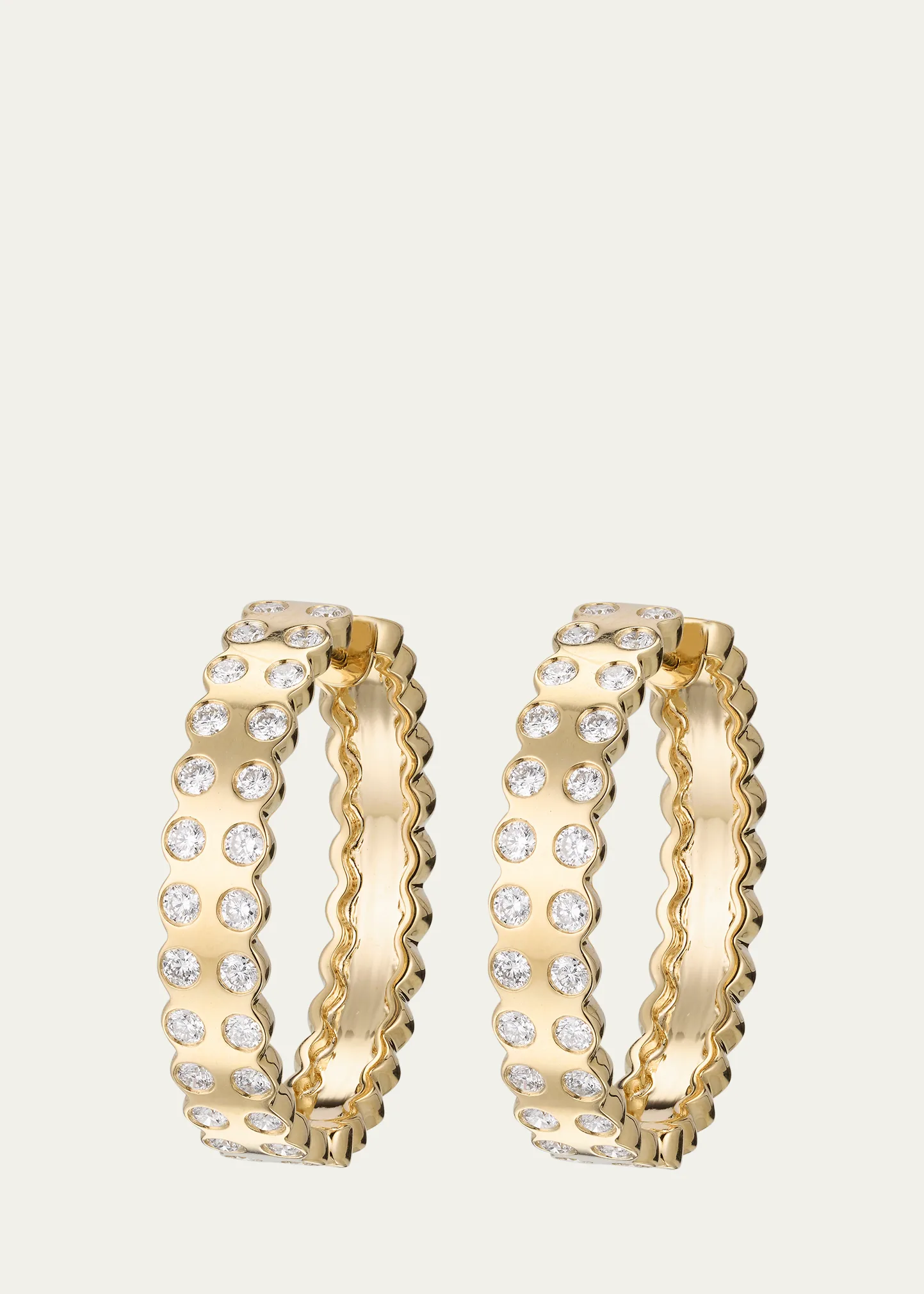 LEGGO Diamond Hoop Earrings 9 LEGGO Diamond Hoop Earrings