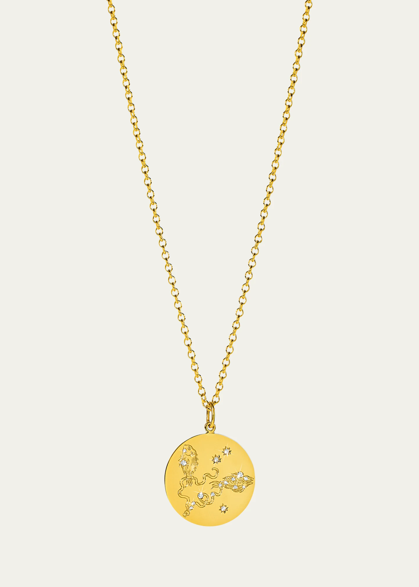 Zodiac Pendant Necklace, Pisces