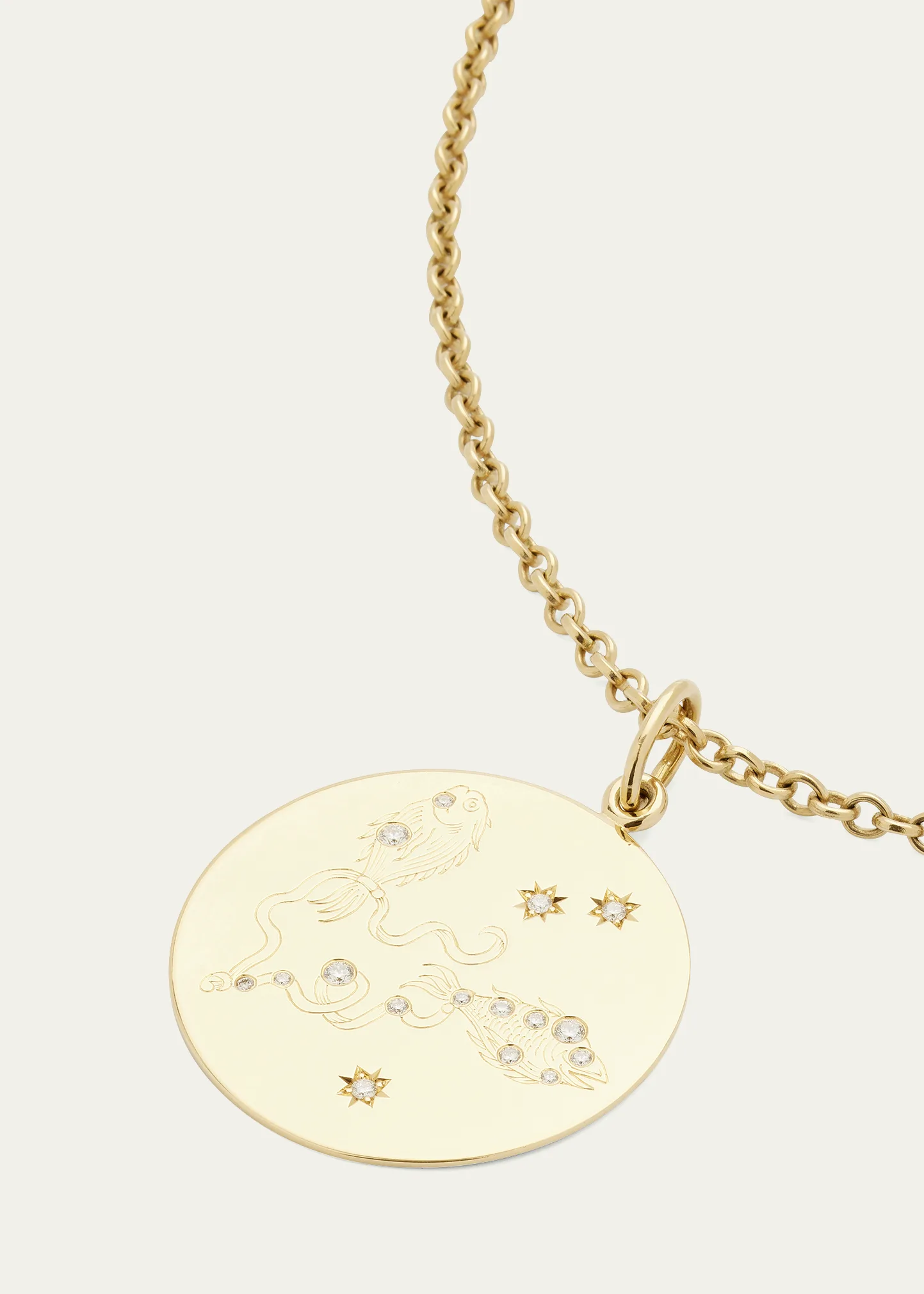 Zodiac Pendant Necklace, Pisces