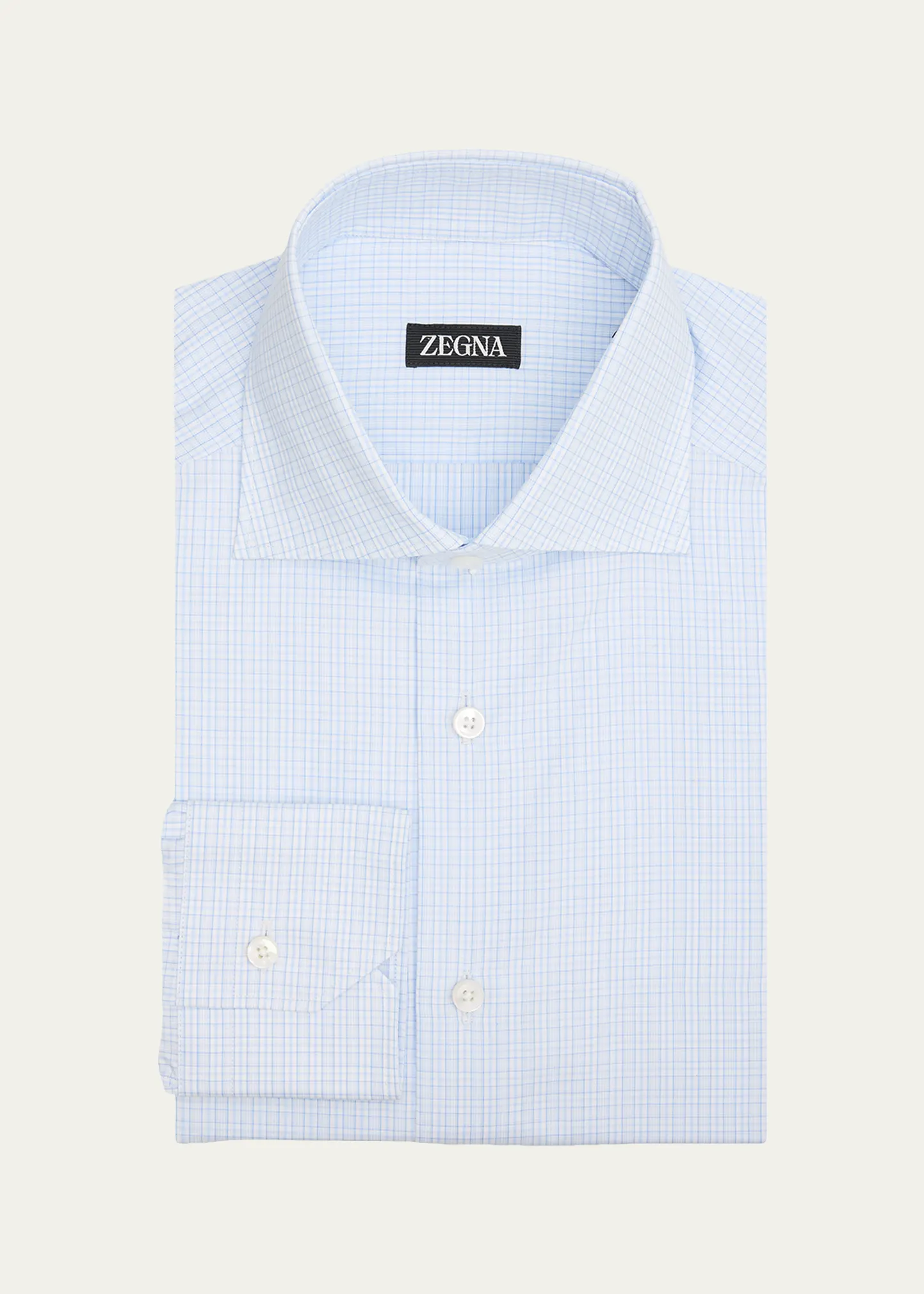 Men's Cotton Small Check Dress Shirt