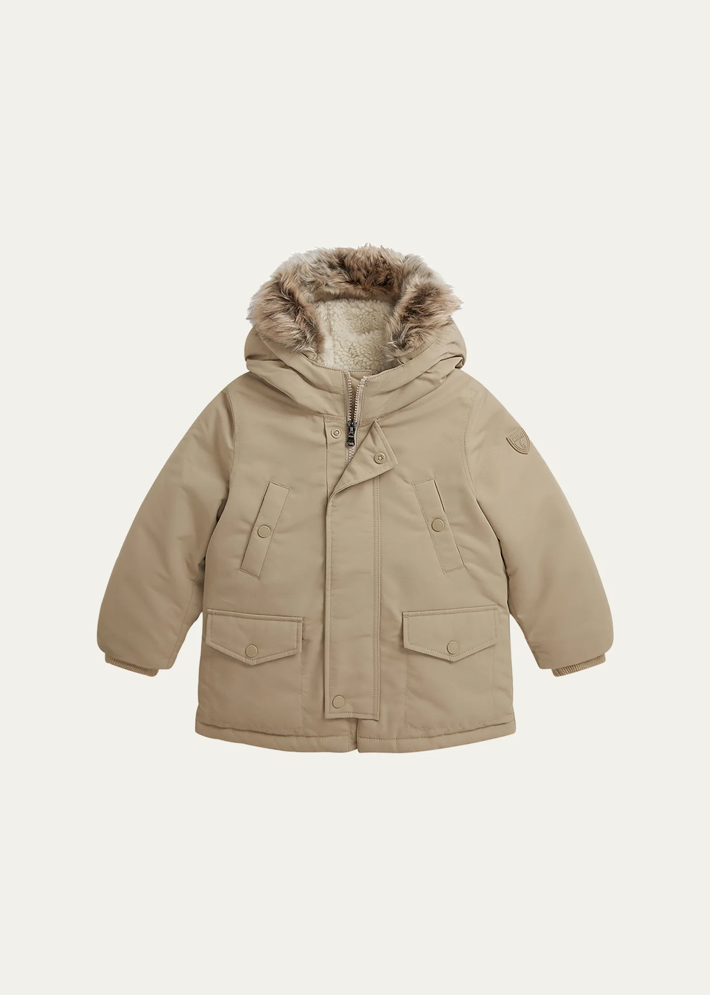 Boy's Anex Faux Fur-Trimmed Down Parka Coat, Size 2-7