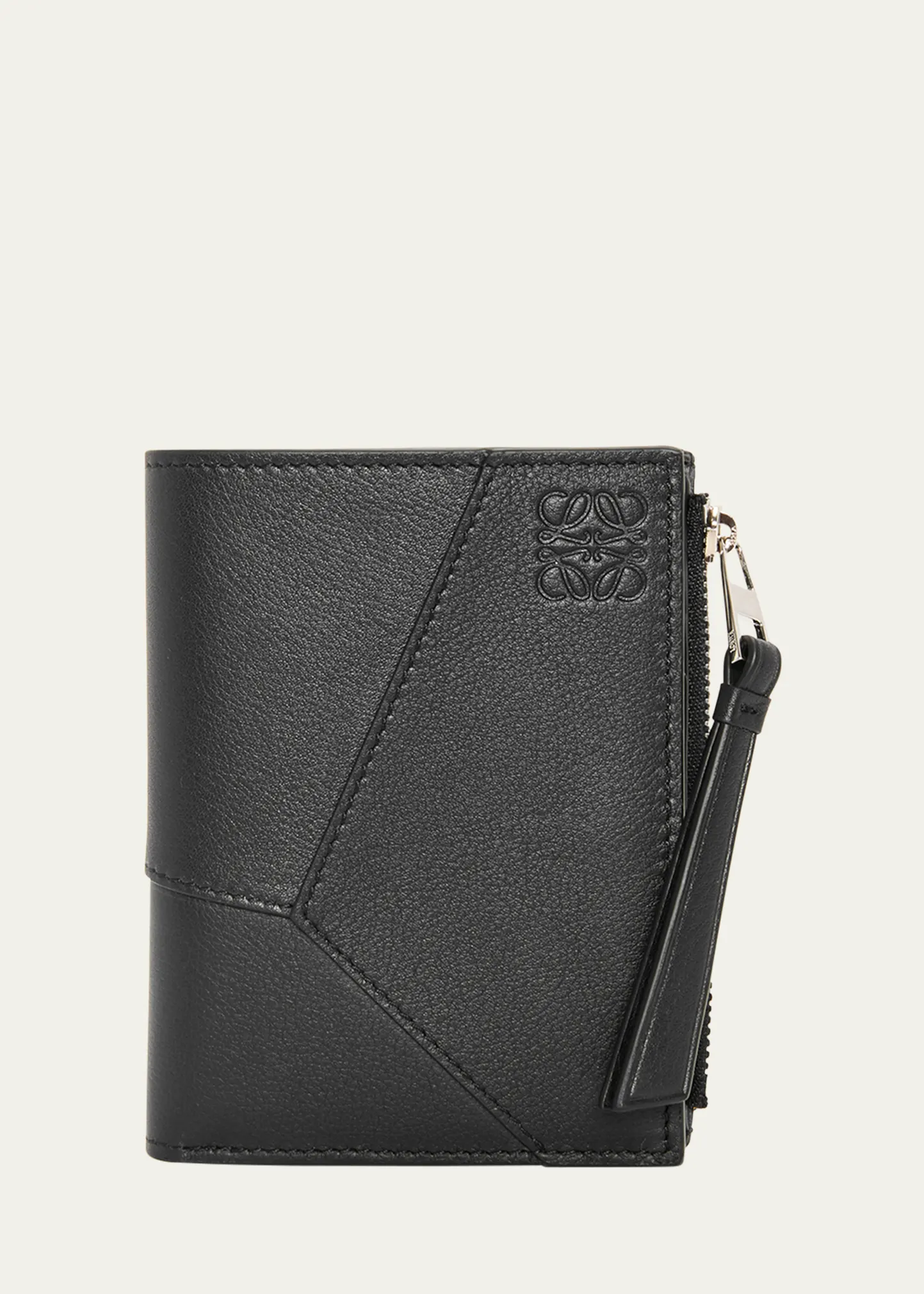 Men's Puzzle Slim Compact Calfskin Bifold Wallet
