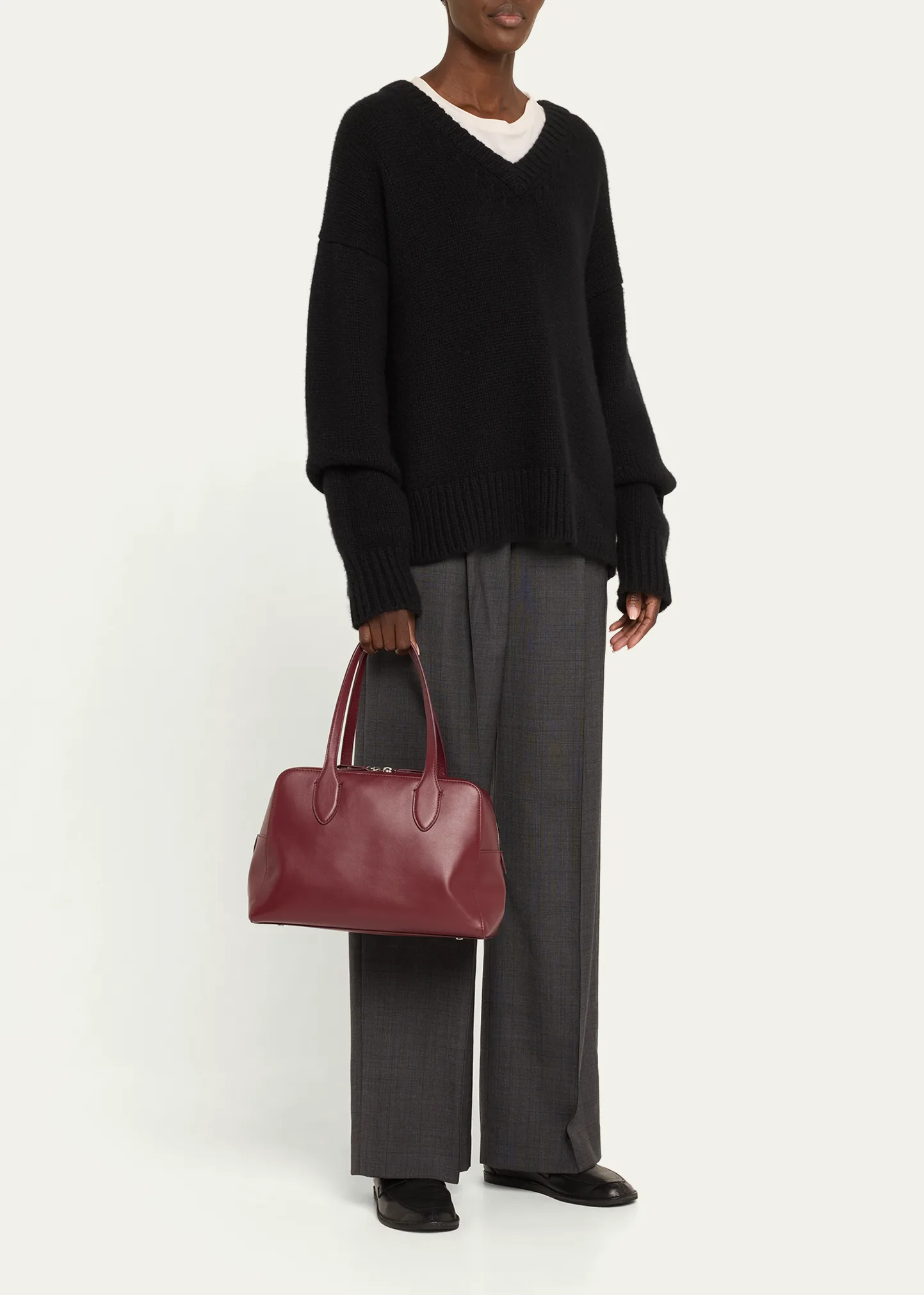 The Avenue Leather Top-Handle Bag