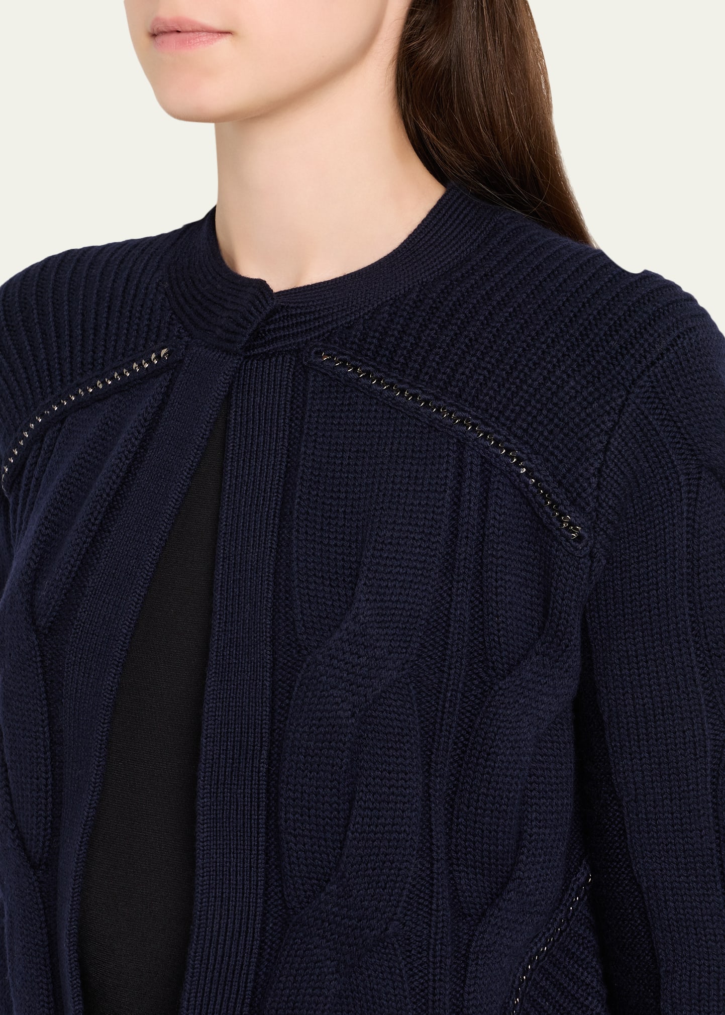 Chain Sweater Jacket