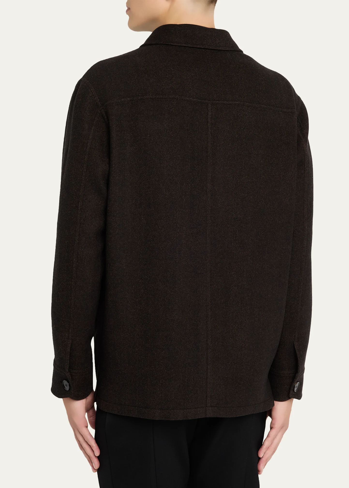 Men's Wool Herringbone Overshirt
