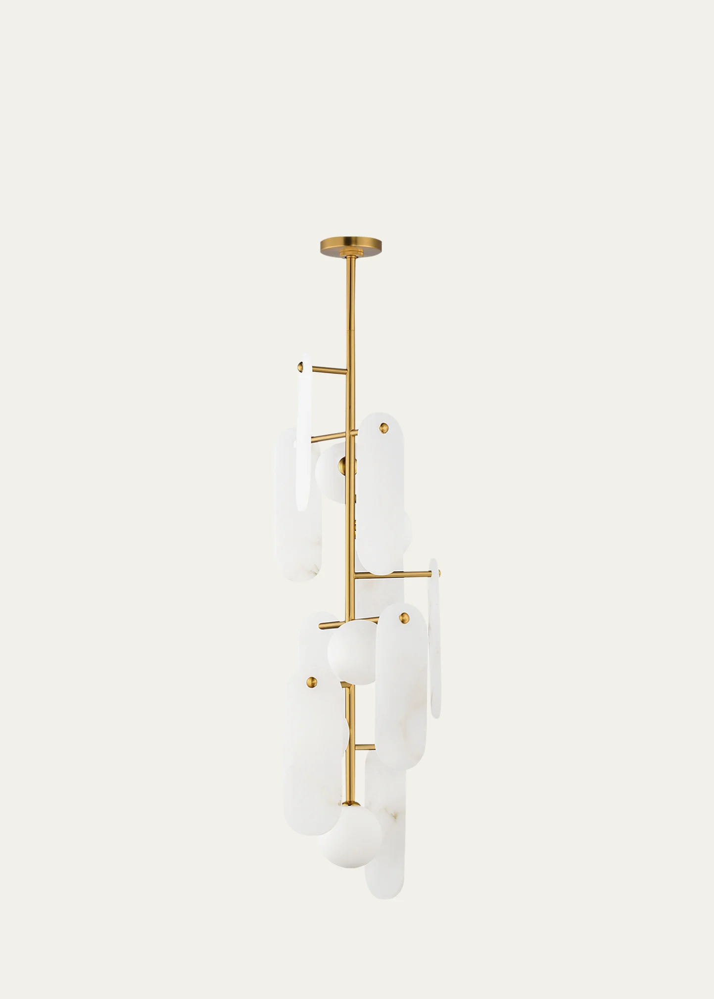 Megalith Alabaster Stone 42\" 5-Light Vertical Chandelier