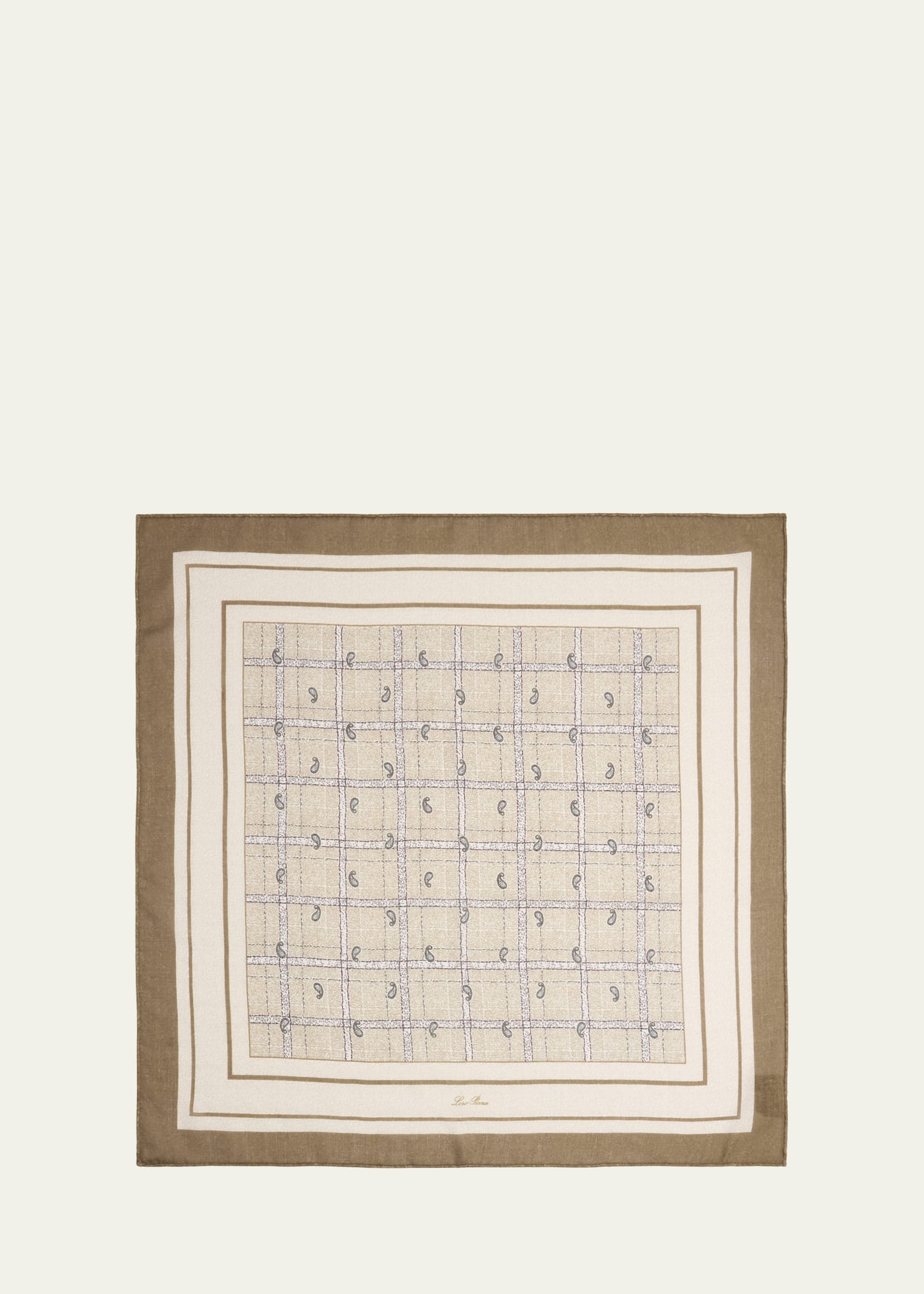 Men's Boteh Cashmere and Silk Pocket Square