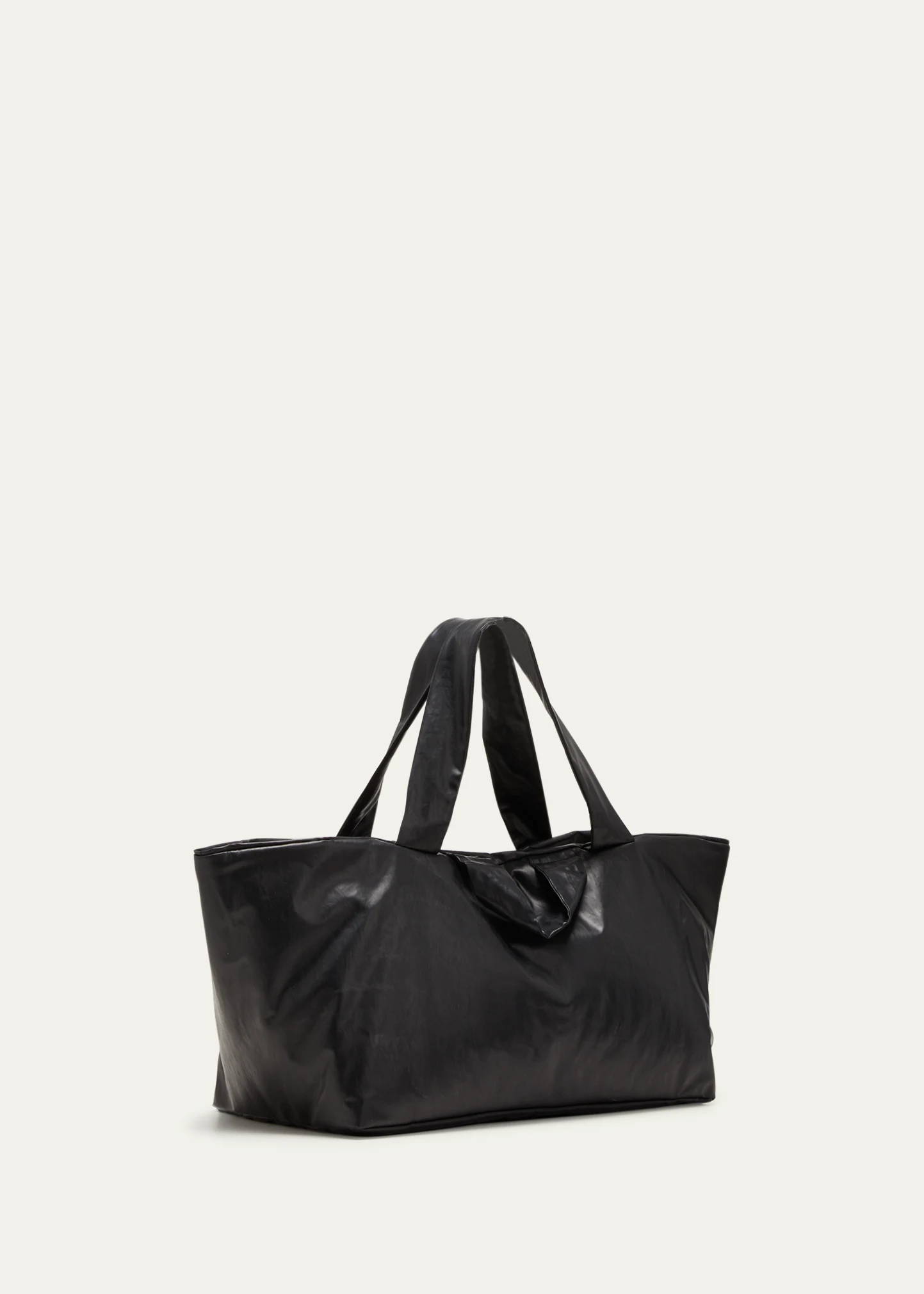 Knot Padded Oil-Coated Shoulder Bag