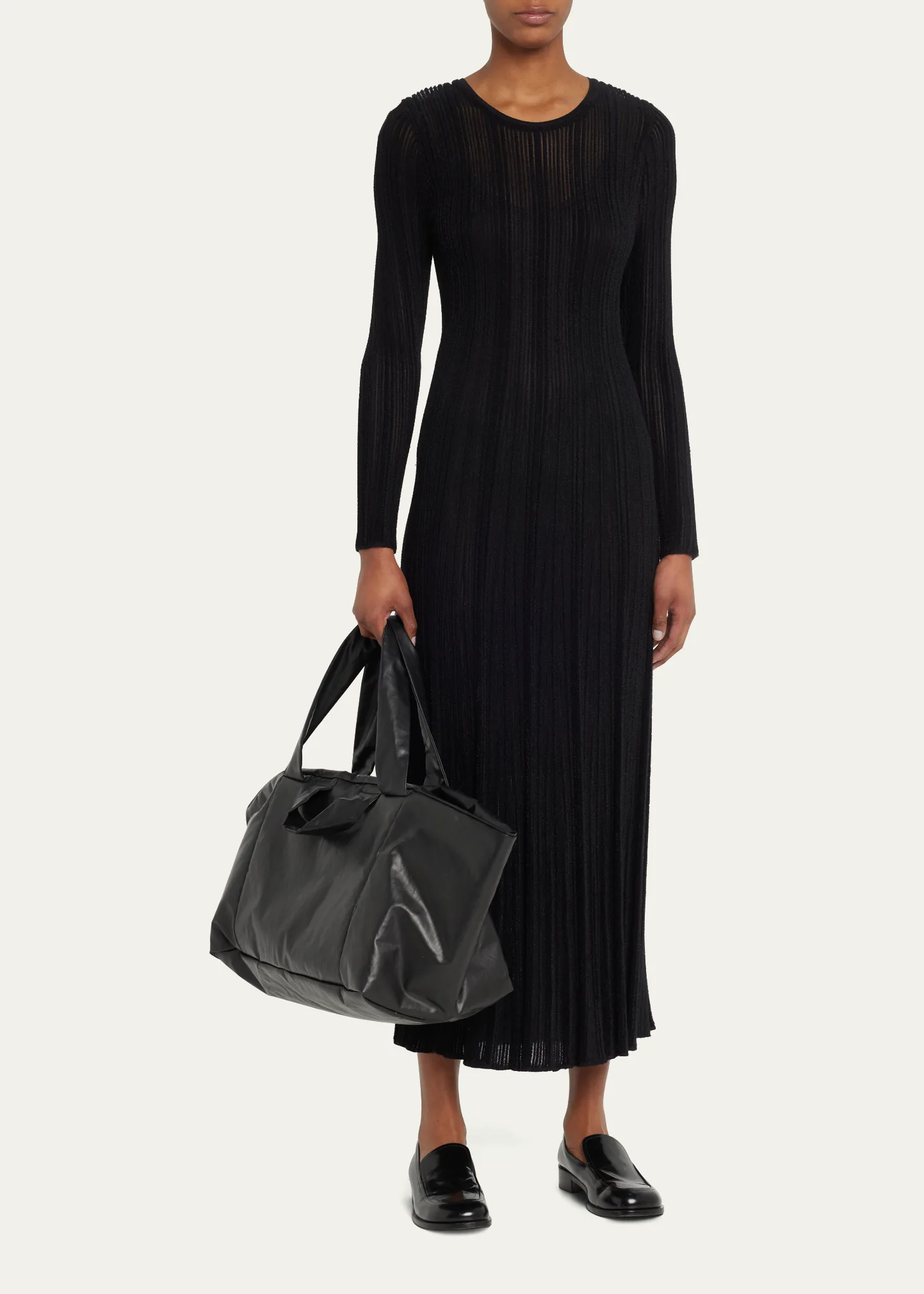 Knot Padded Oil-Coated Shoulder Bag