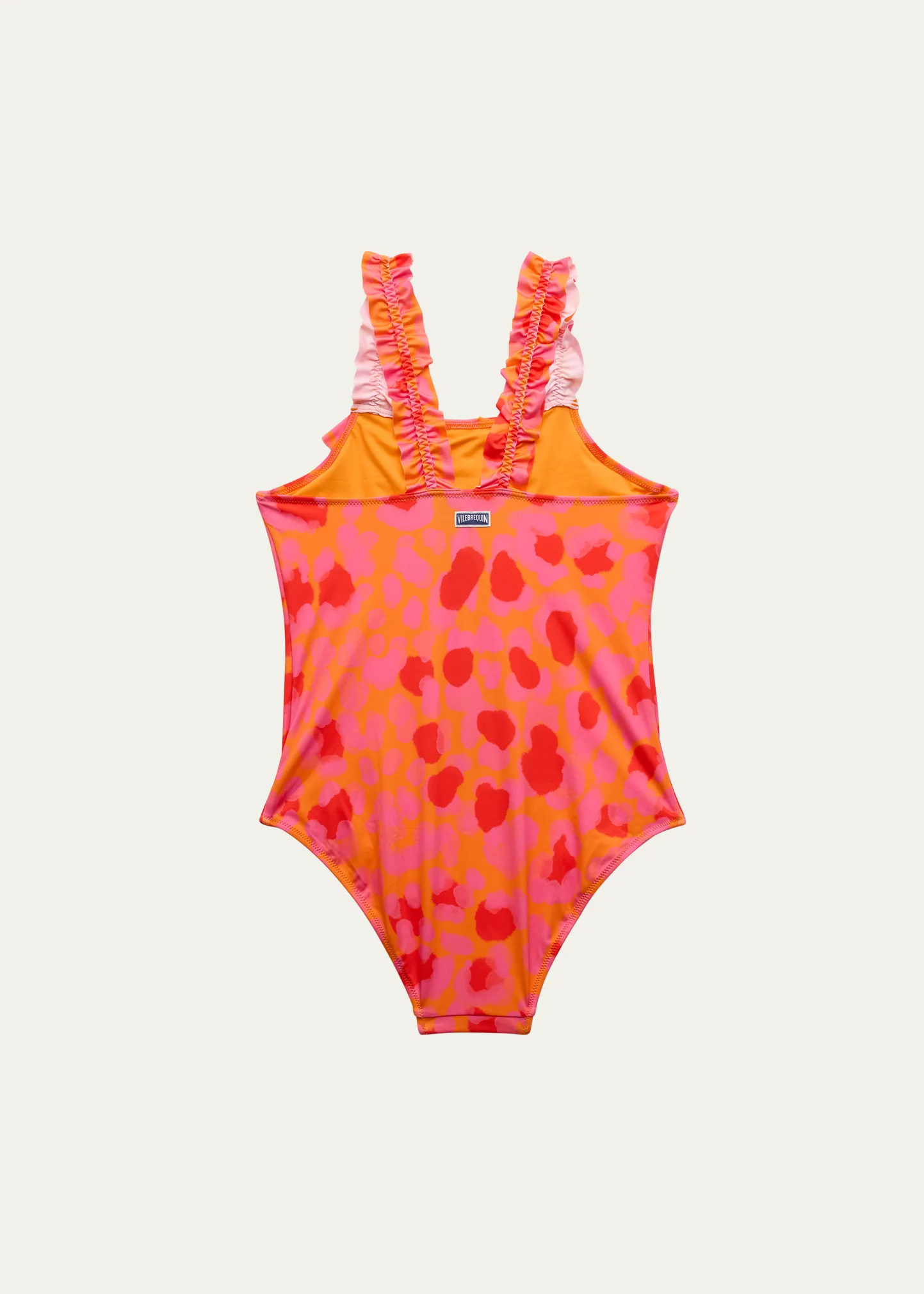 Girl's One-Piece Leopard-Print Swimsuit, Size 2-14