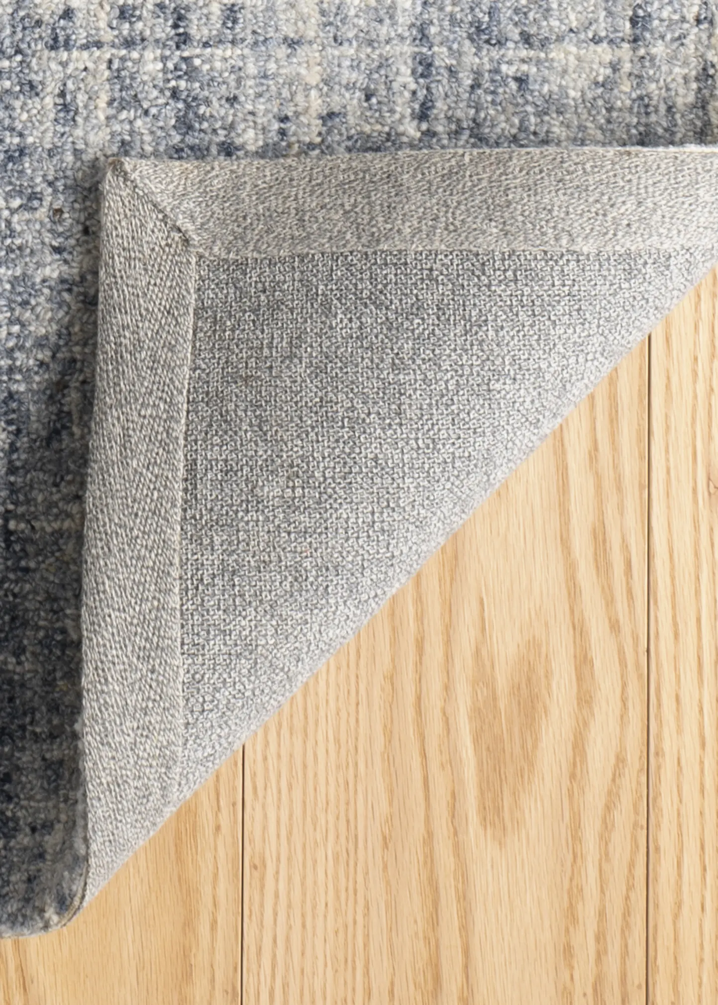 Harris Blue/Ivory Micro-Hooked Rug, 6' x 9'
