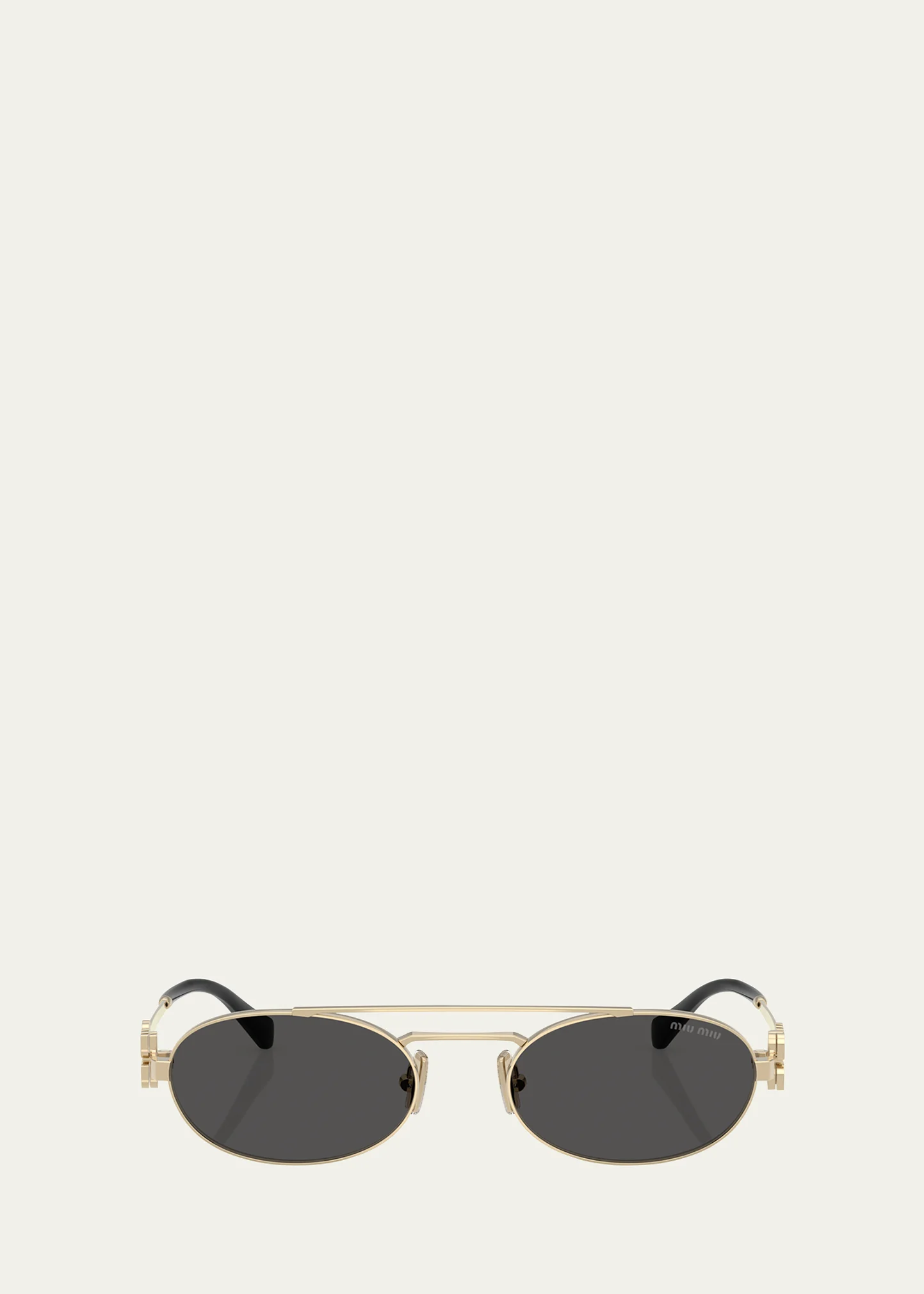 Logo Metal Oval Sunglasses