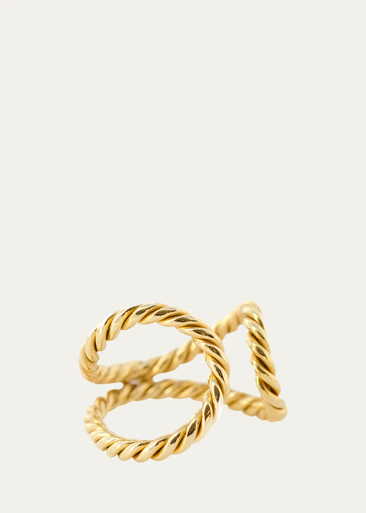 18K Yellow Gold Open Shank Twisted Ring 3 18K Yellow Gold Open Shank Twisted Ring