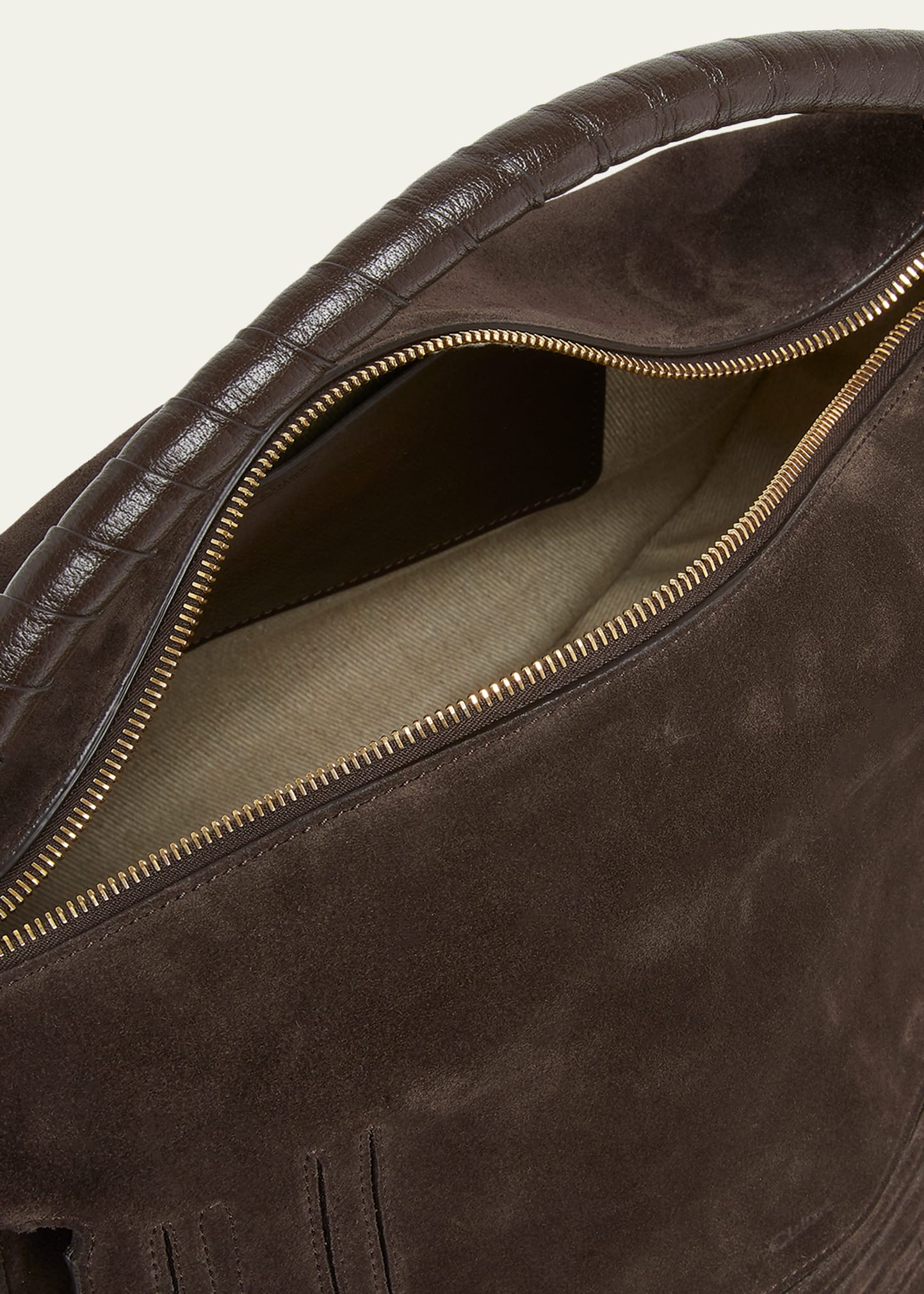 Marcie Large Saddle Shoulder Bag in Suede 16 Marcie Large Saddle Shoulder Bag in Suede