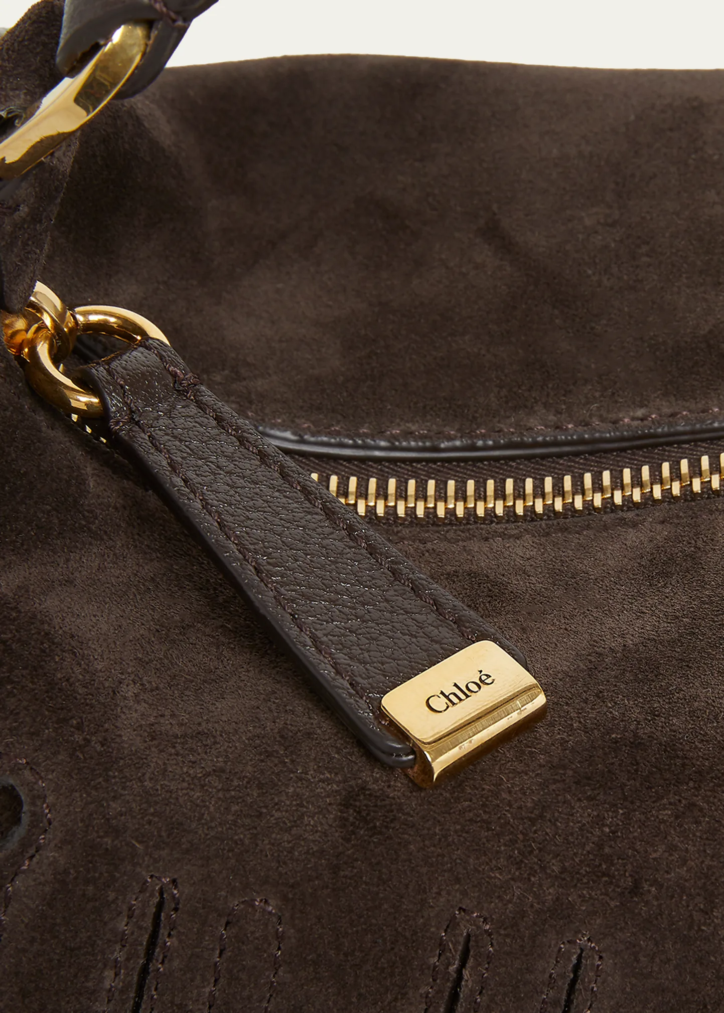 Marcie Large Saddle Shoulder Bag in Suede 18 Marcie Large Saddle Shoulder Bag in Suede
