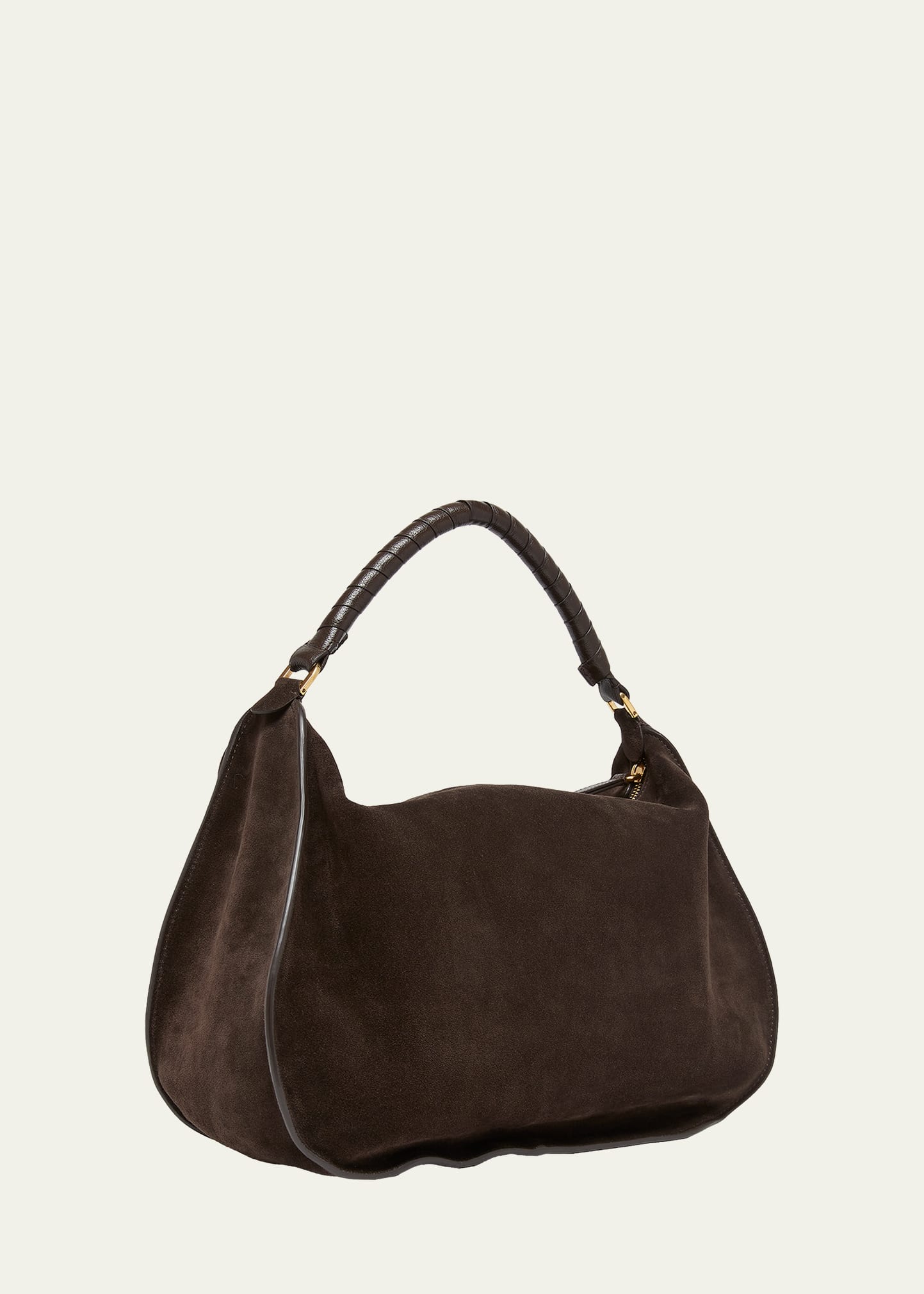 Marcie Large Saddle Shoulder Bag in Suede 9 Marcie Large Saddle Shoulder Bag in Suede