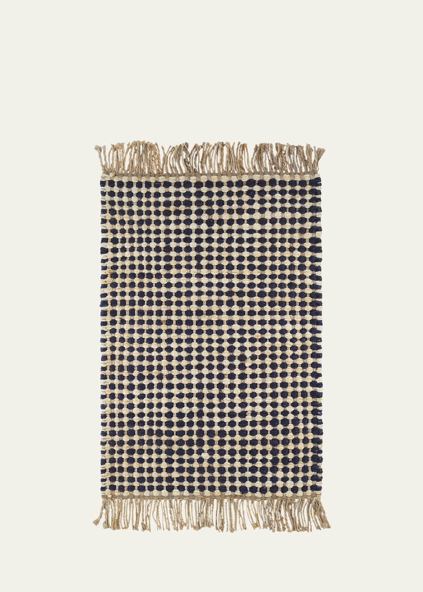 Kuba Black Handwoven Rug, 9' x 12'
