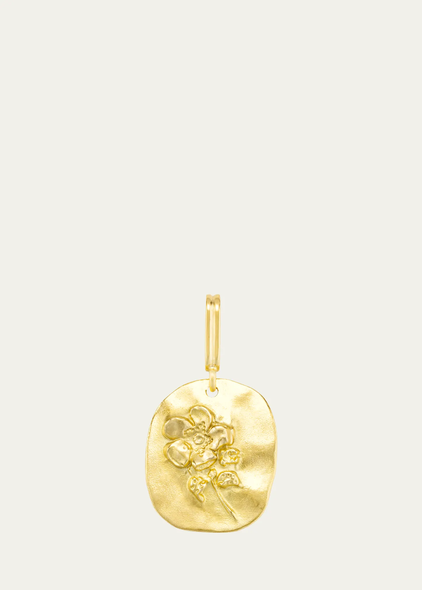 18K Yellow Gold Wild Rose Charm