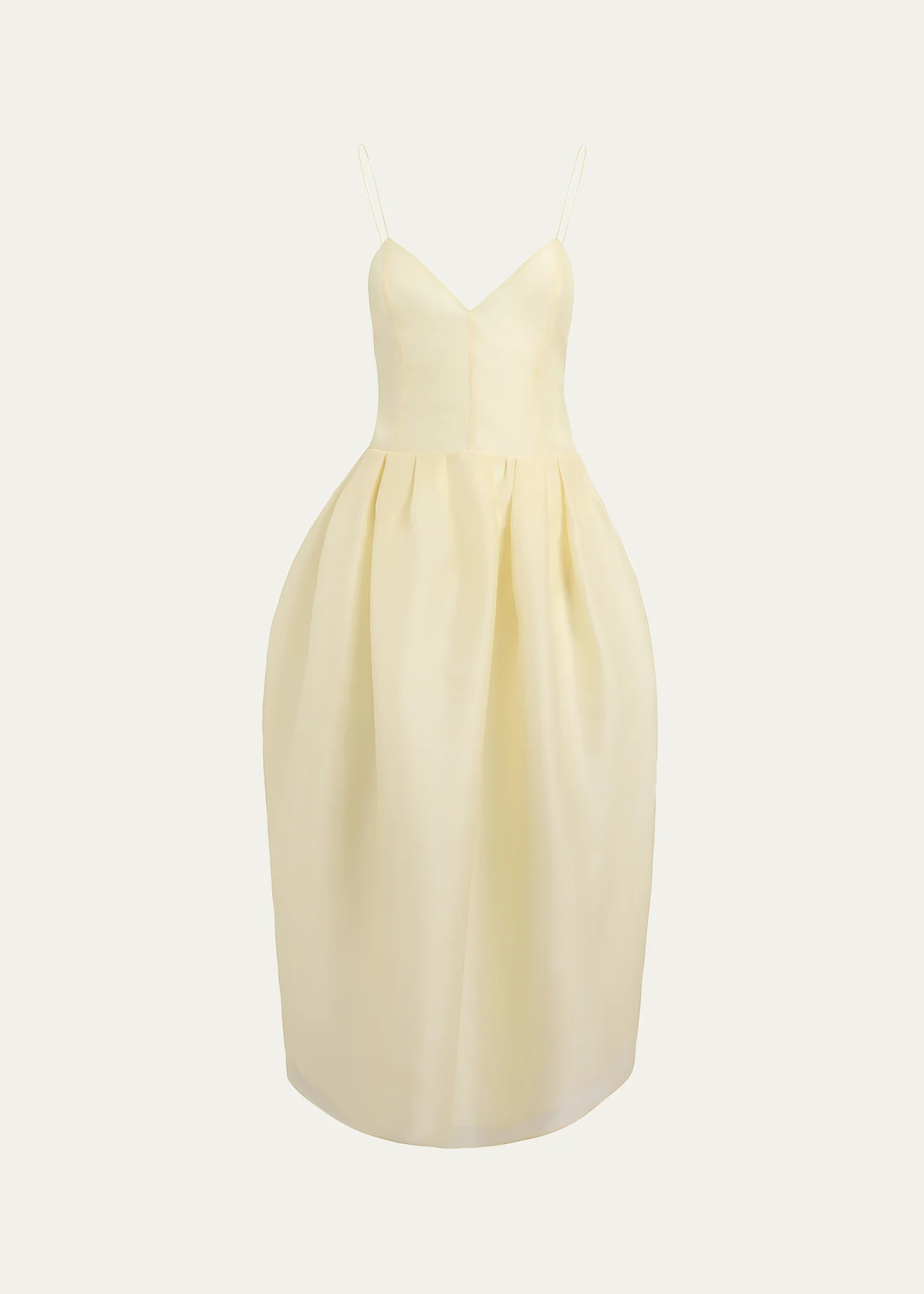 Colette Silk Organza Sleeveless Fit-And-Flare Midi Dress