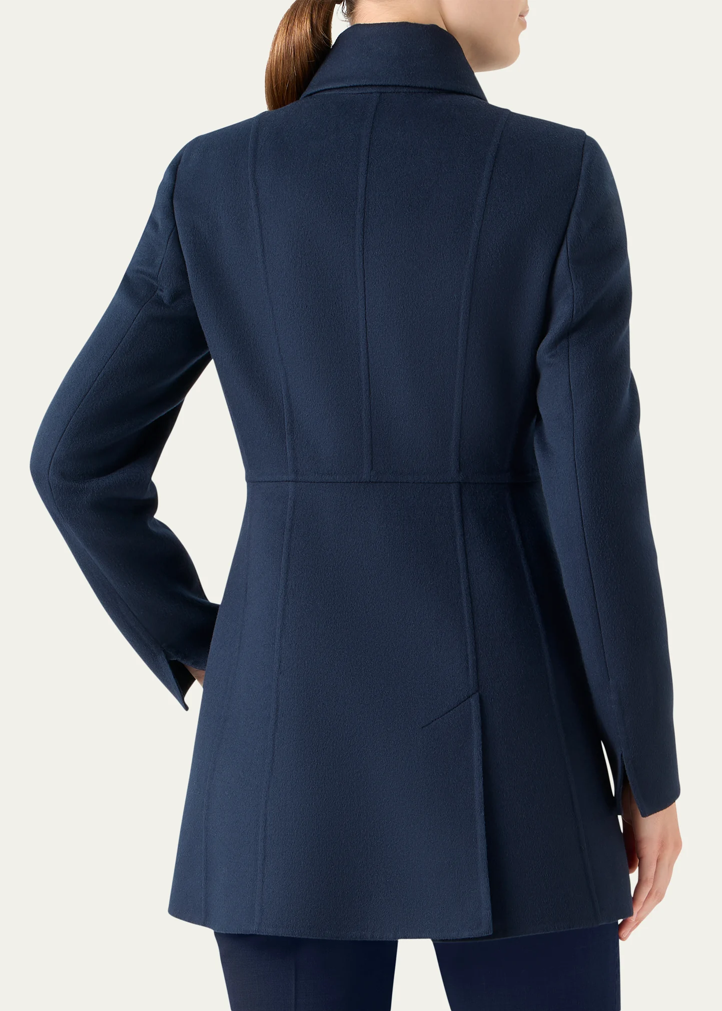Iva Double-Breasted Wool Redingote Coat