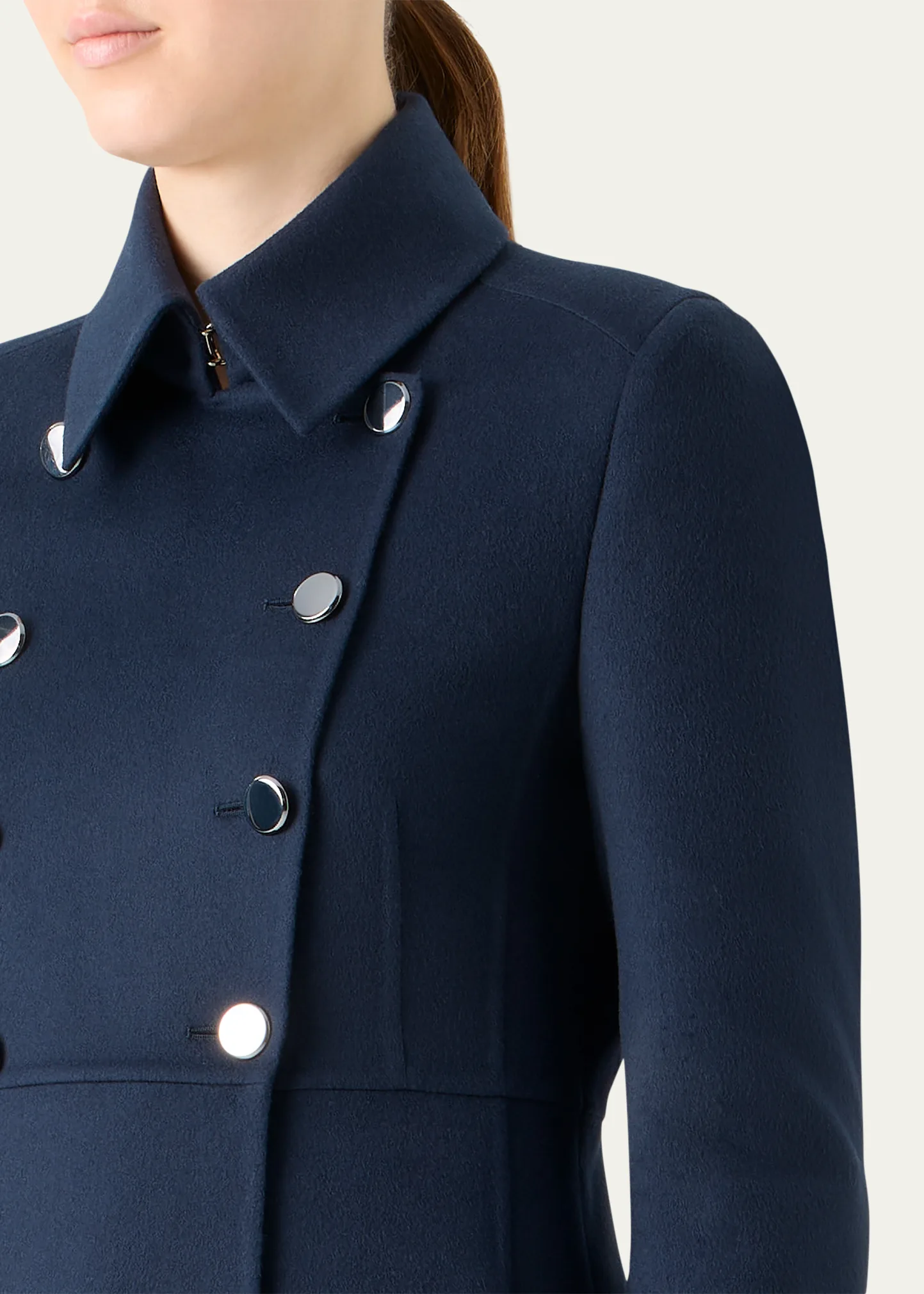 Iva Double-Breasted Wool Redingote Coat