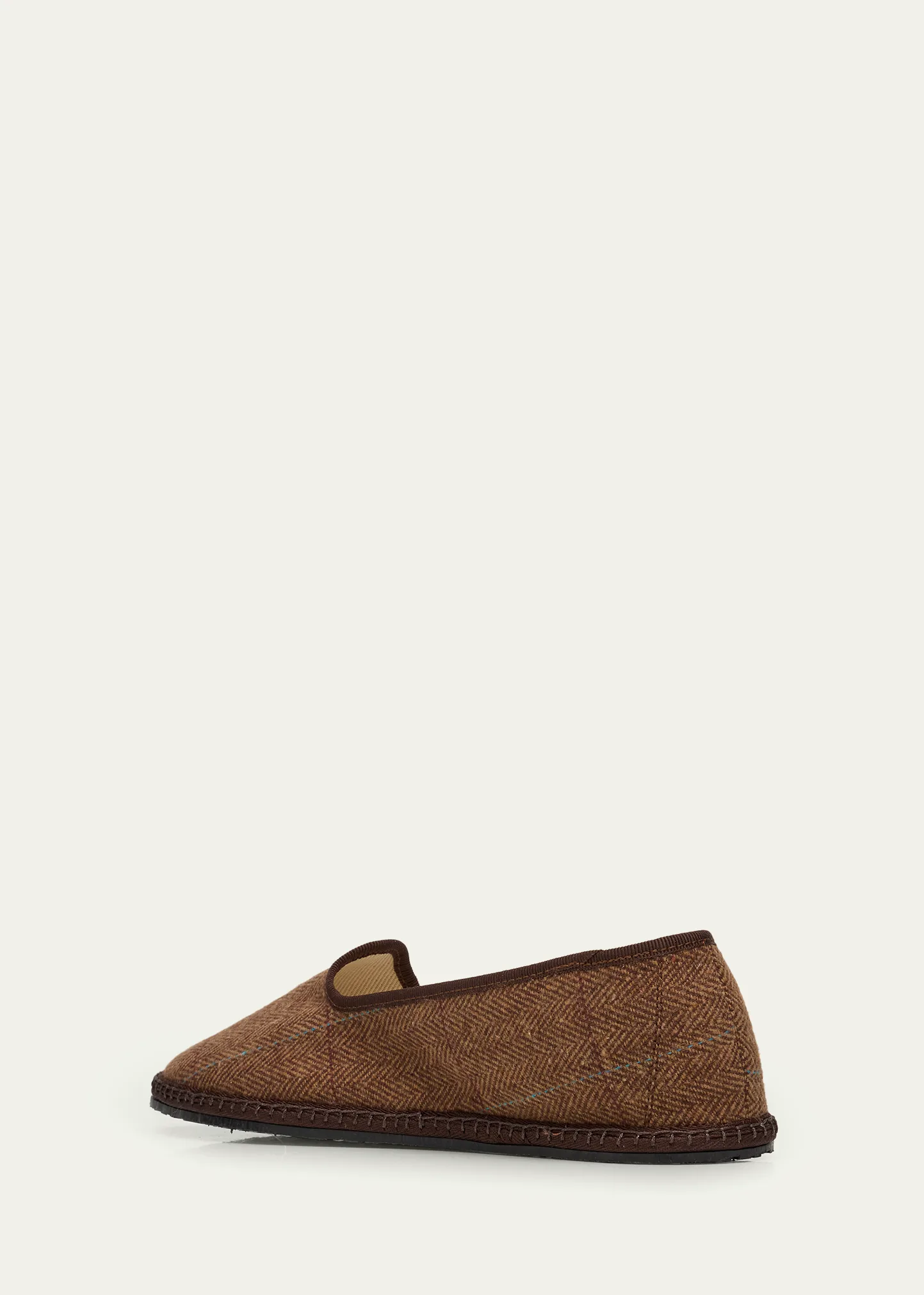 Furlana Herringbone Wool-Blend Slippers