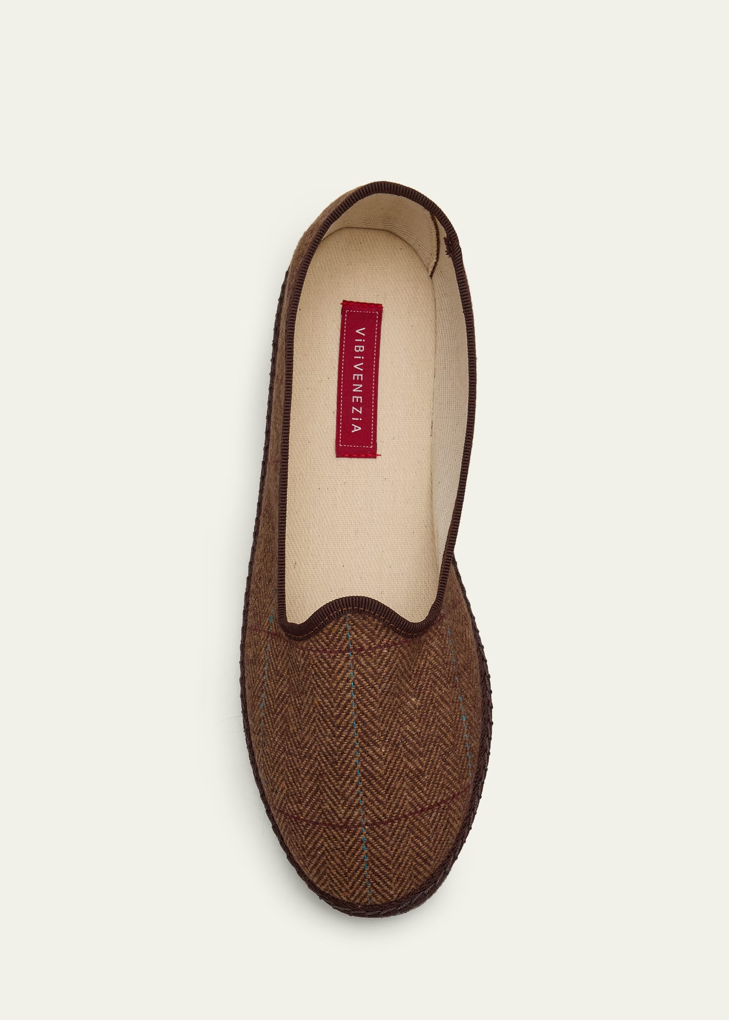 Furlana Herringbone Wool-Blend Slippers