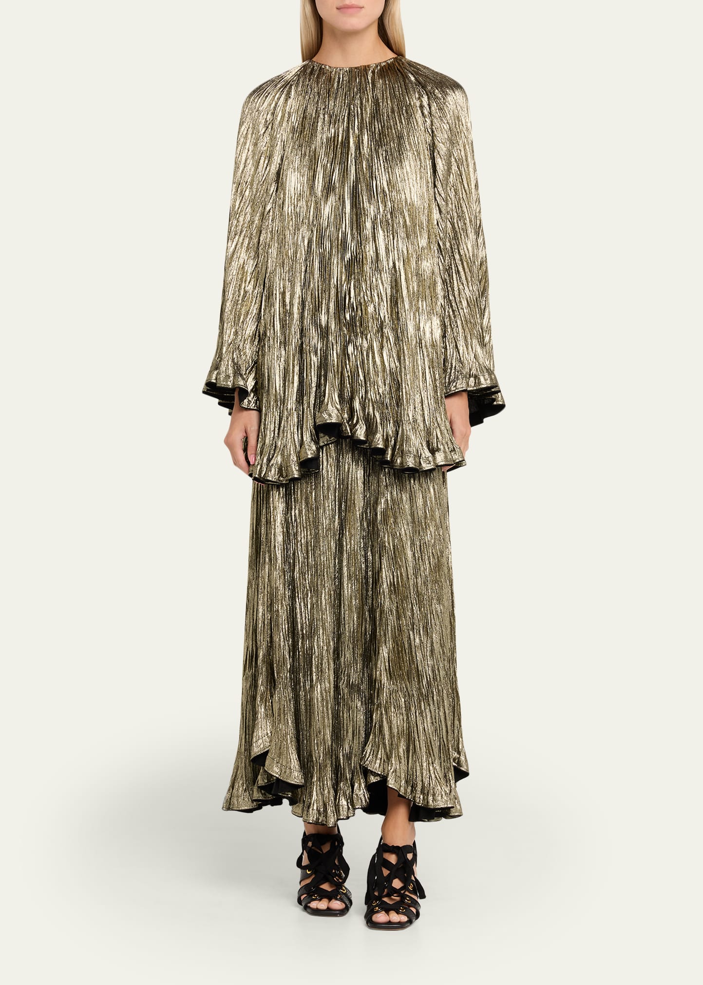 Elsa Pleated Maxi Skirt