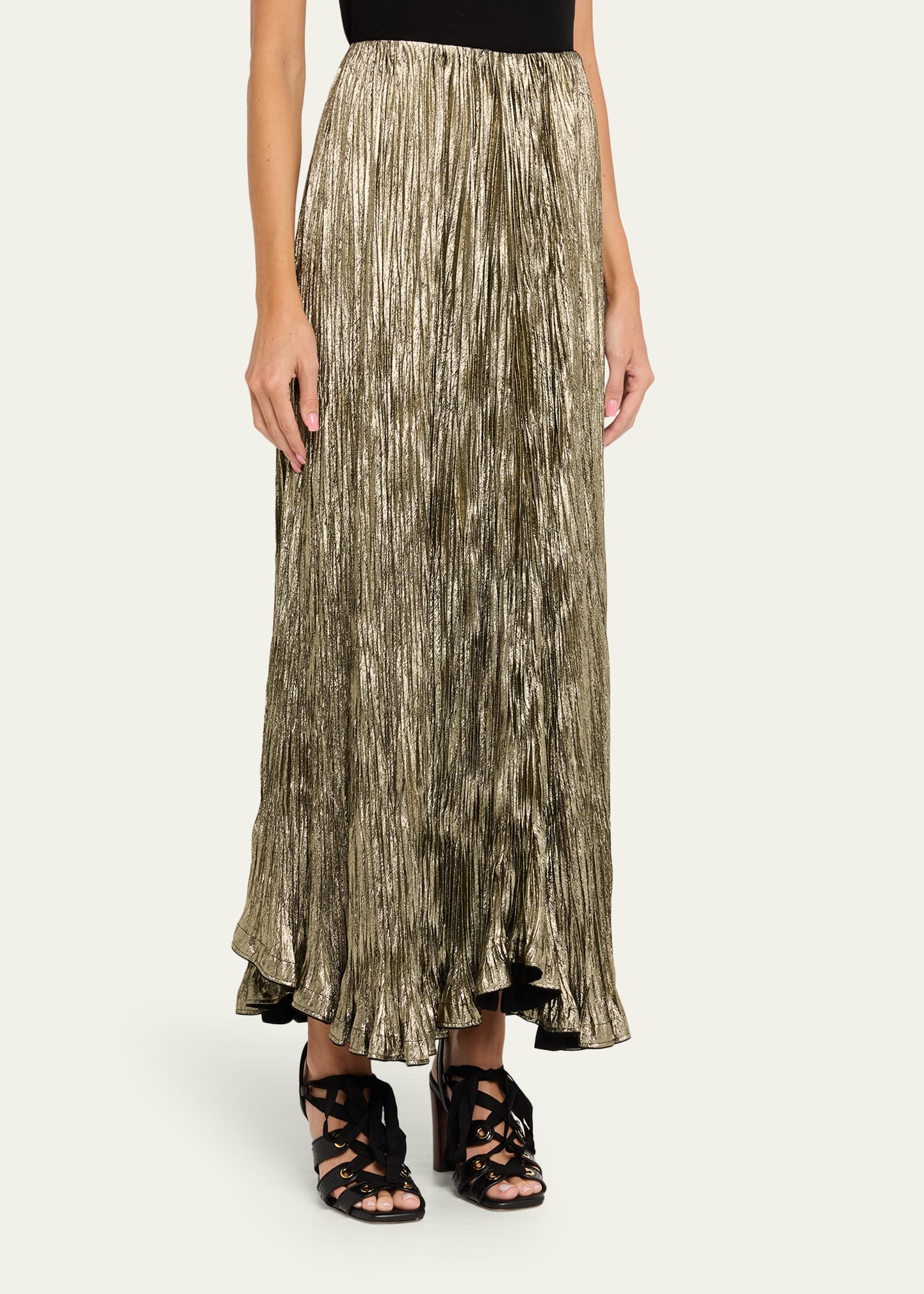 Elsa Pleated Maxi Skirt