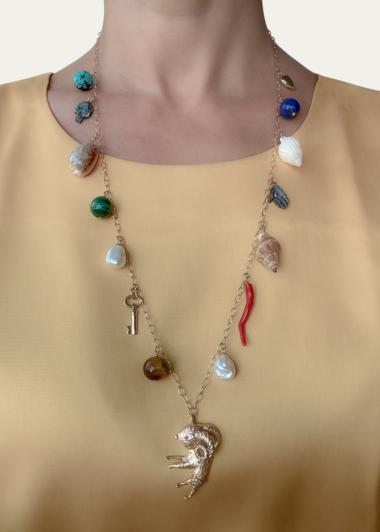 Ram Multi Charm Necklace