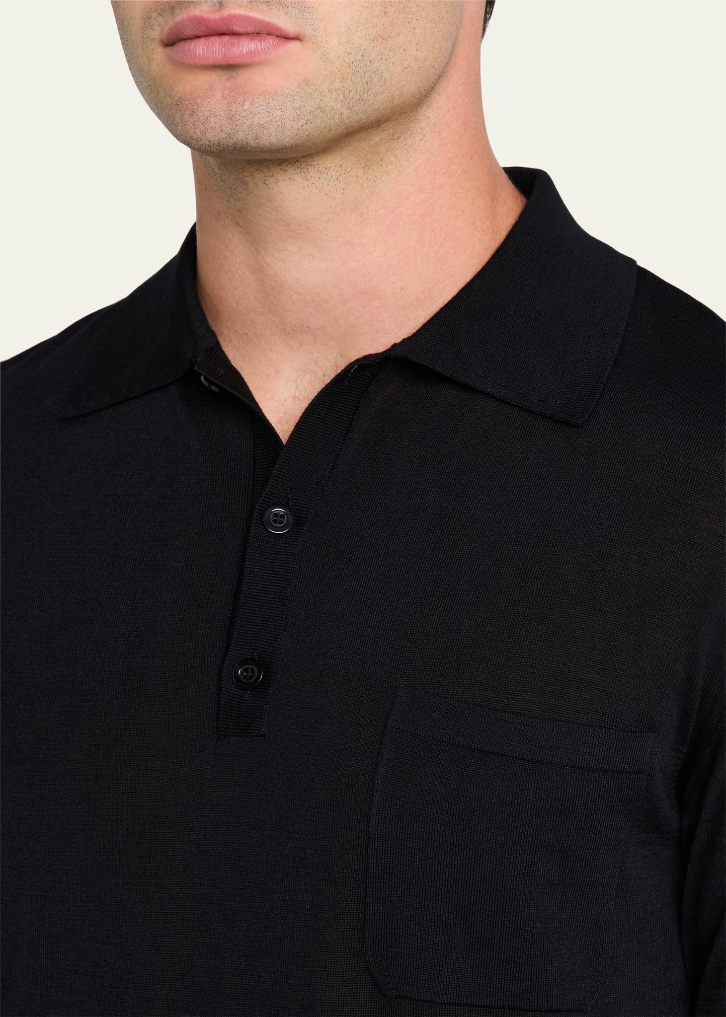 Men's Fine Gauge Wool Polo Shirt 15 Men's Fine Gauge Wool Polo Shirt