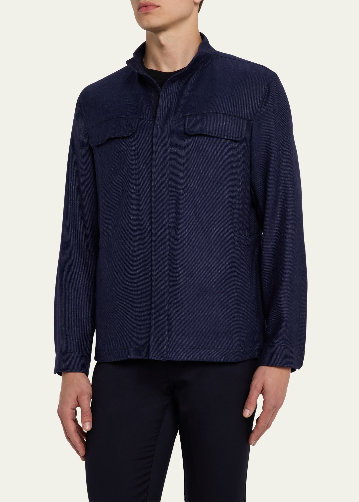Men's Cashmere-Blend Blouson Jacket