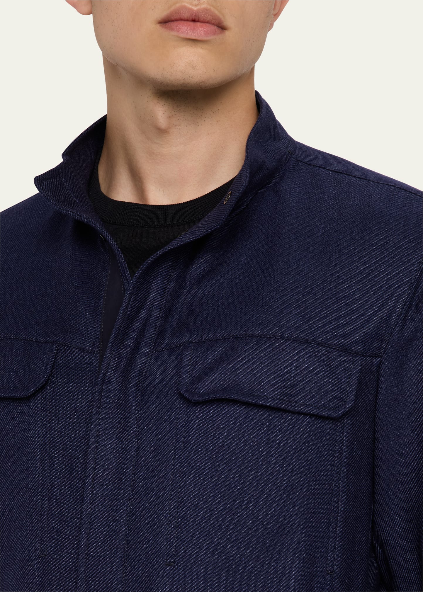 Men's Cashmere-Blend Blouson Jacket