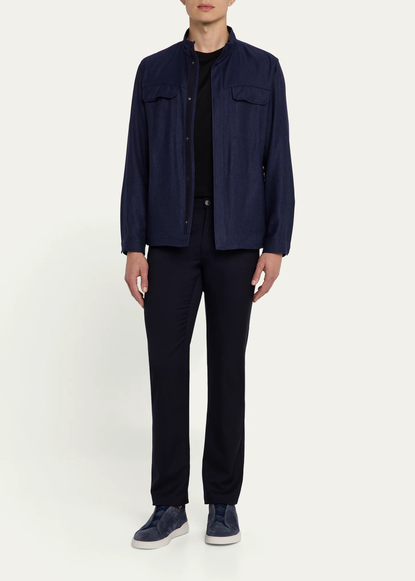 Men's Cashmere-Blend Blouson Jacket