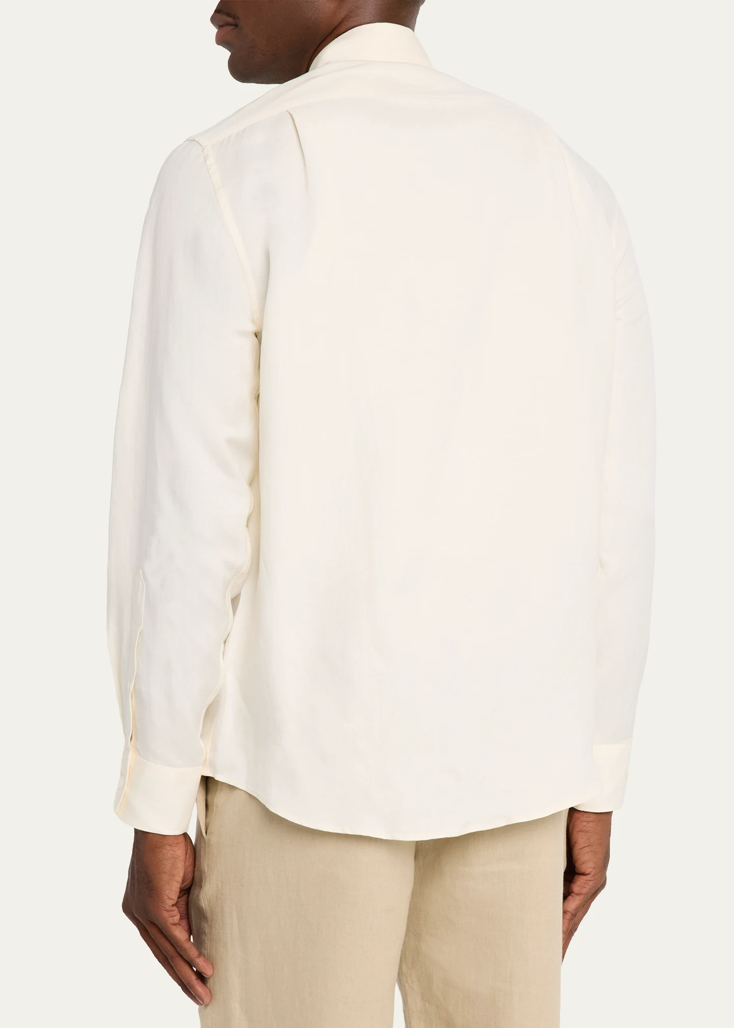 Men's Silk and Linen Flap Pocket Button-Down Shirt 13 Men's Silk and Linen Flap Pocket Button-Down Shirt
