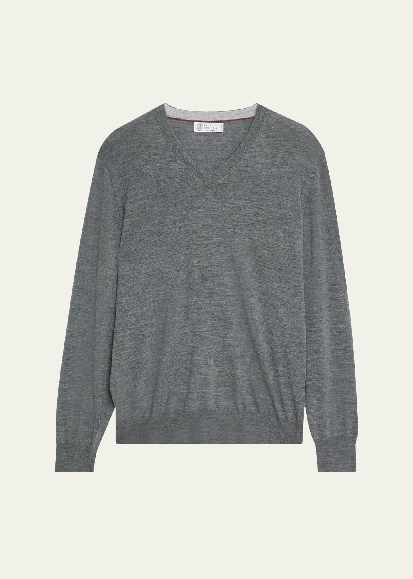 Men's Fine Gauge Wool and Cashmere V-Neck Sweater