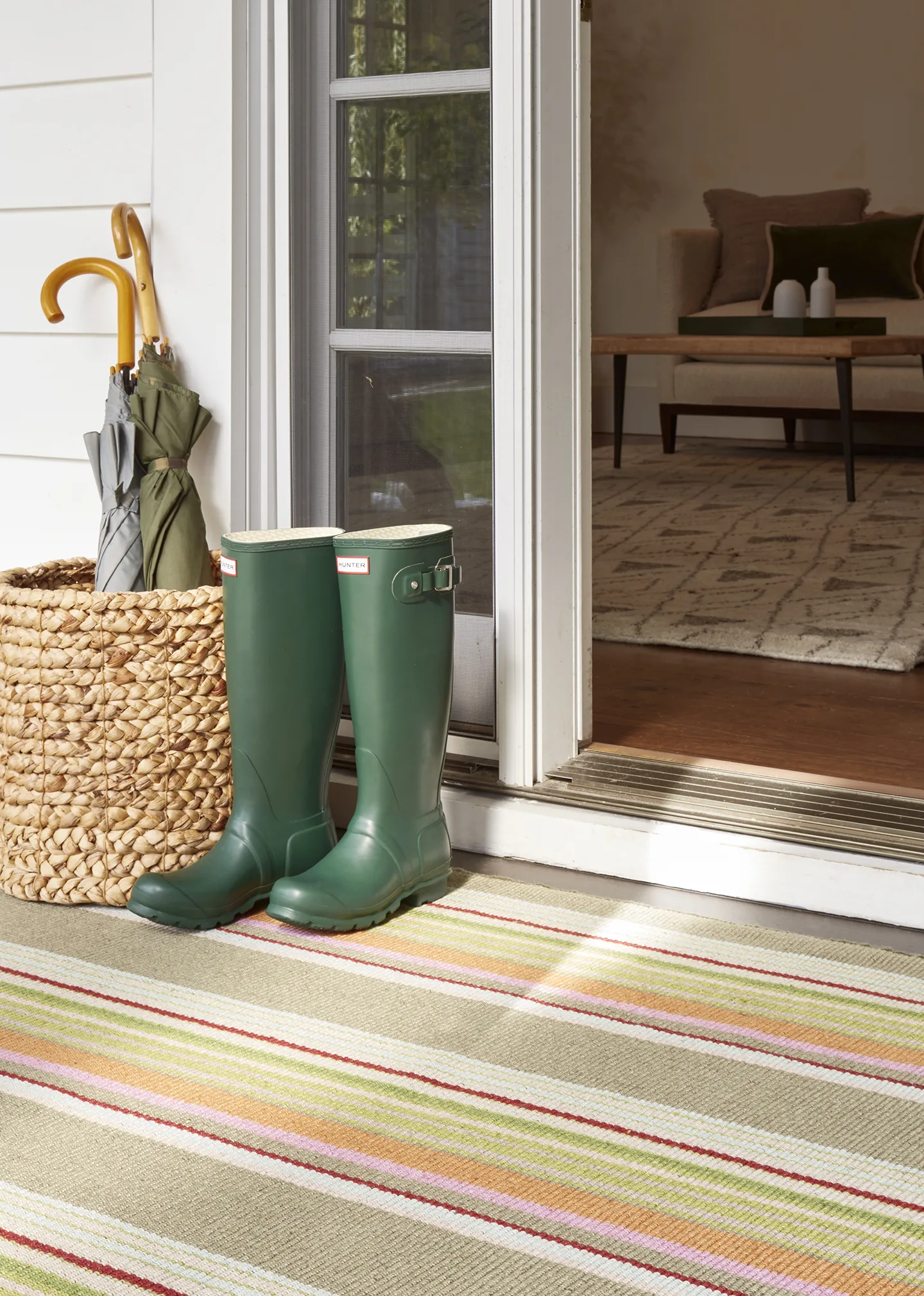 Stone Soup Handwoven Indoor/Outdoor Runner, 2'6\" x 20'
