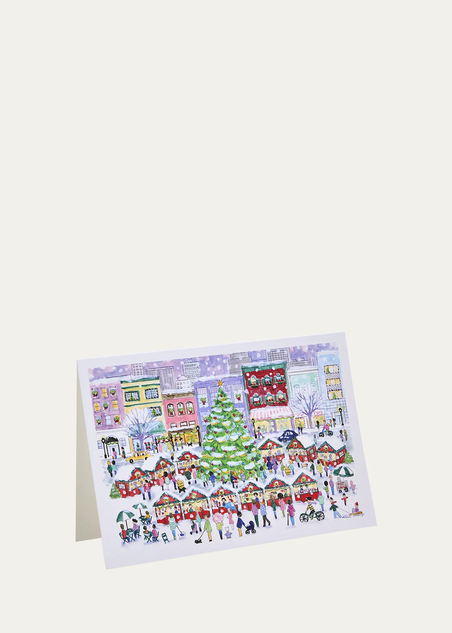 Christmas Market in the City Note Cards, Set of 8