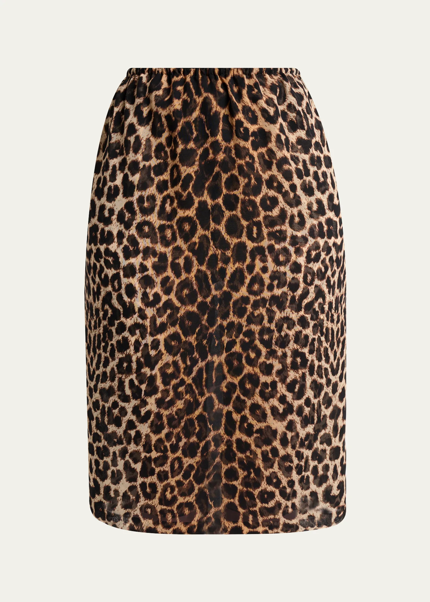 Leopard Silk Georgette Pencil Skirt 1 Leopard Silk Georgette Pencil Skirt