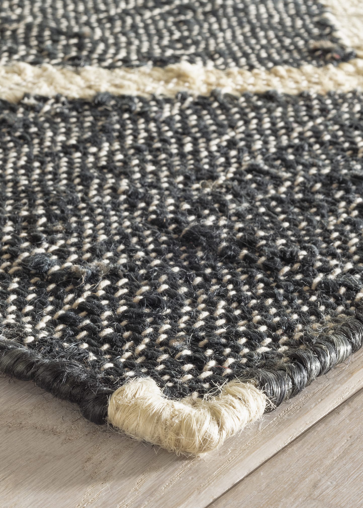 Kali Black Handwoven Rug, 5' x 8'