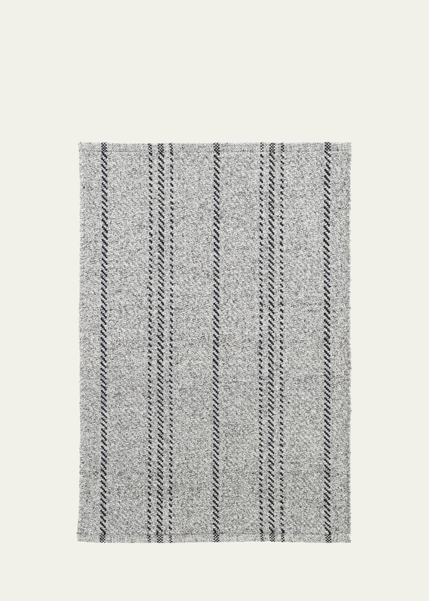 Melange Stripe Grey/Black Handwoven Indoor/Outdoor Rug, 10' x 14'