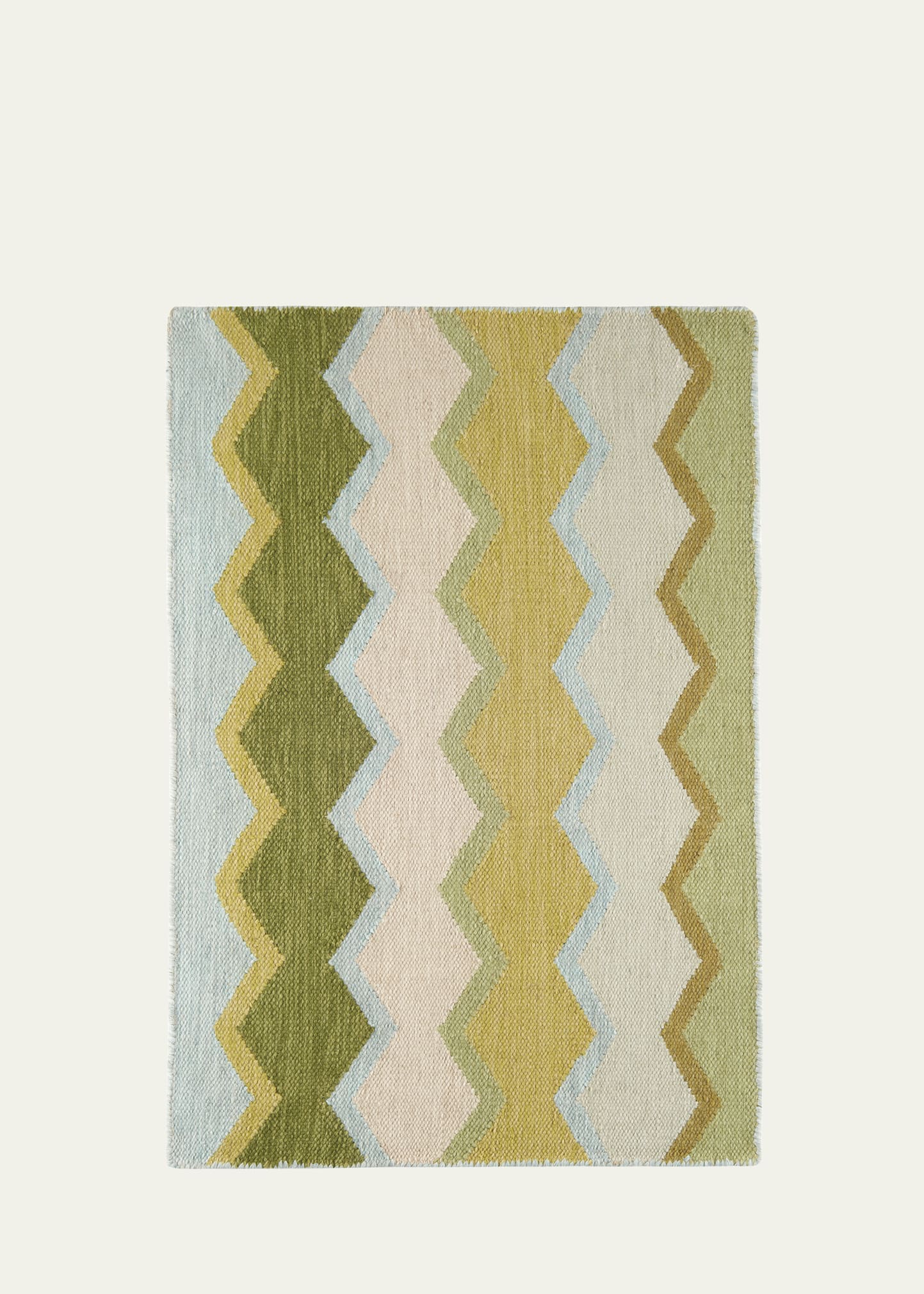 x Kit Kemp Safety Net Green Handwoven Indoor/Outdoor Rug, 5' x 8'