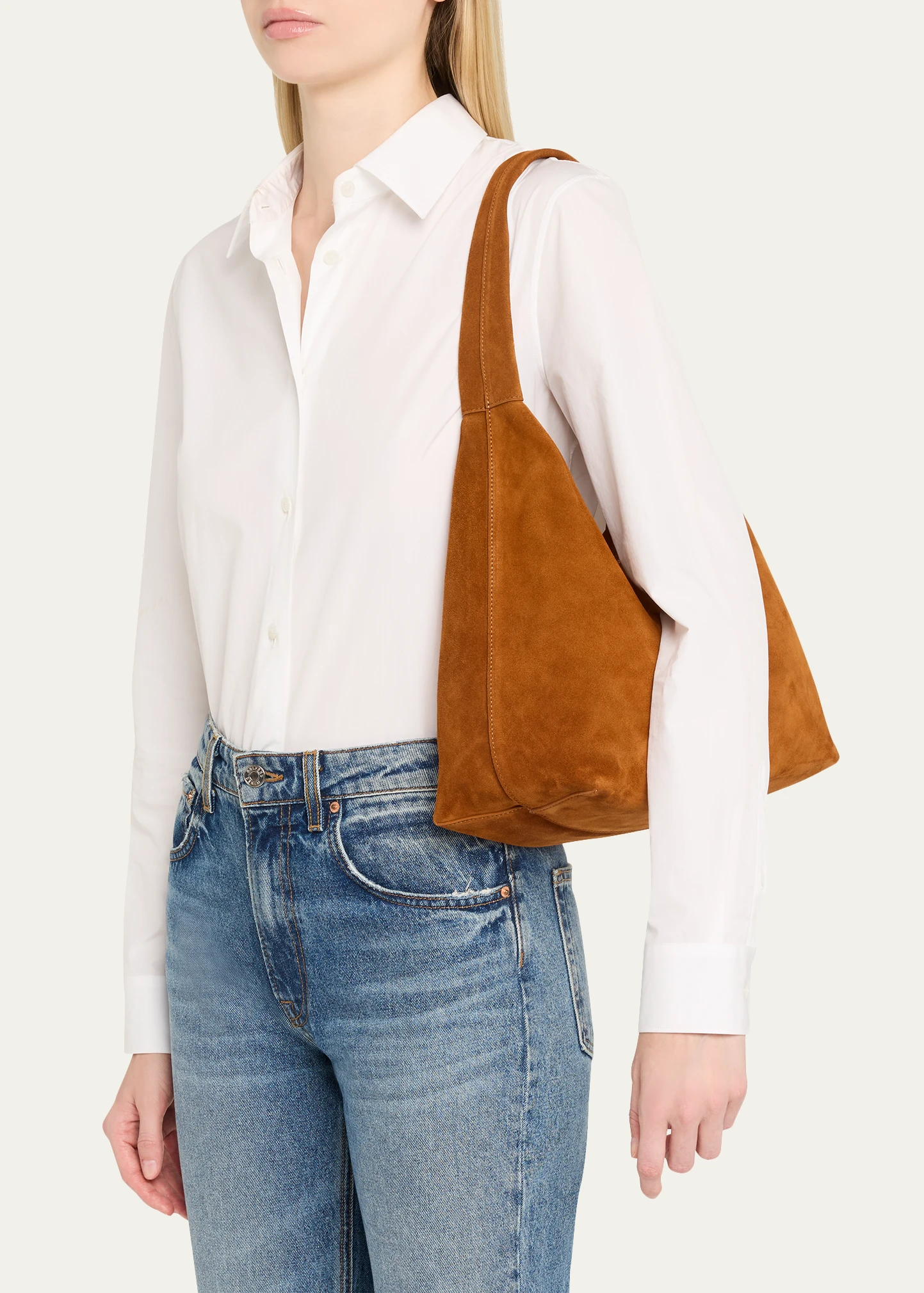 Candy Zip Suede Shoulder Bag