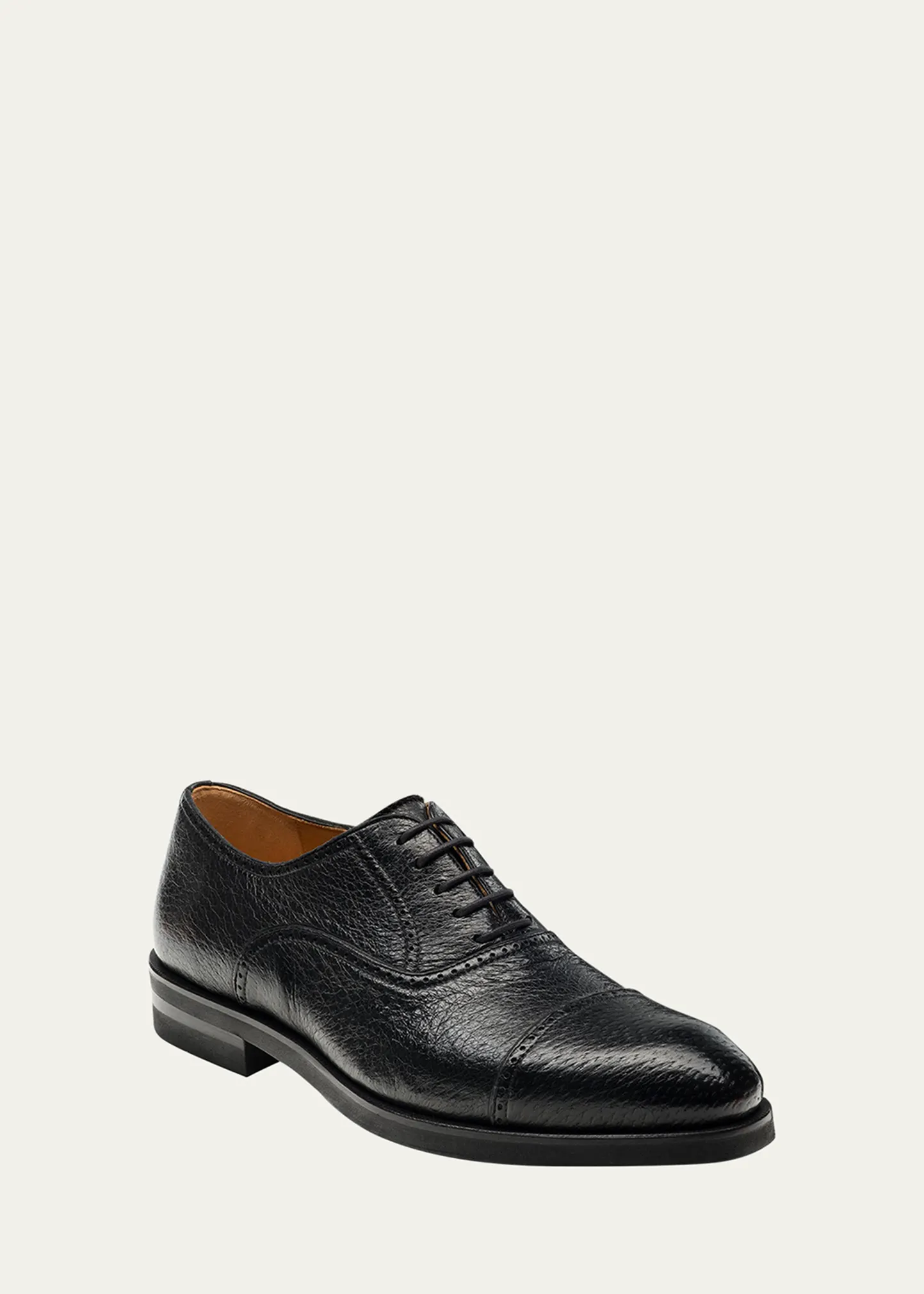 Men's Ica Brogue Peccary Leather Oxfords