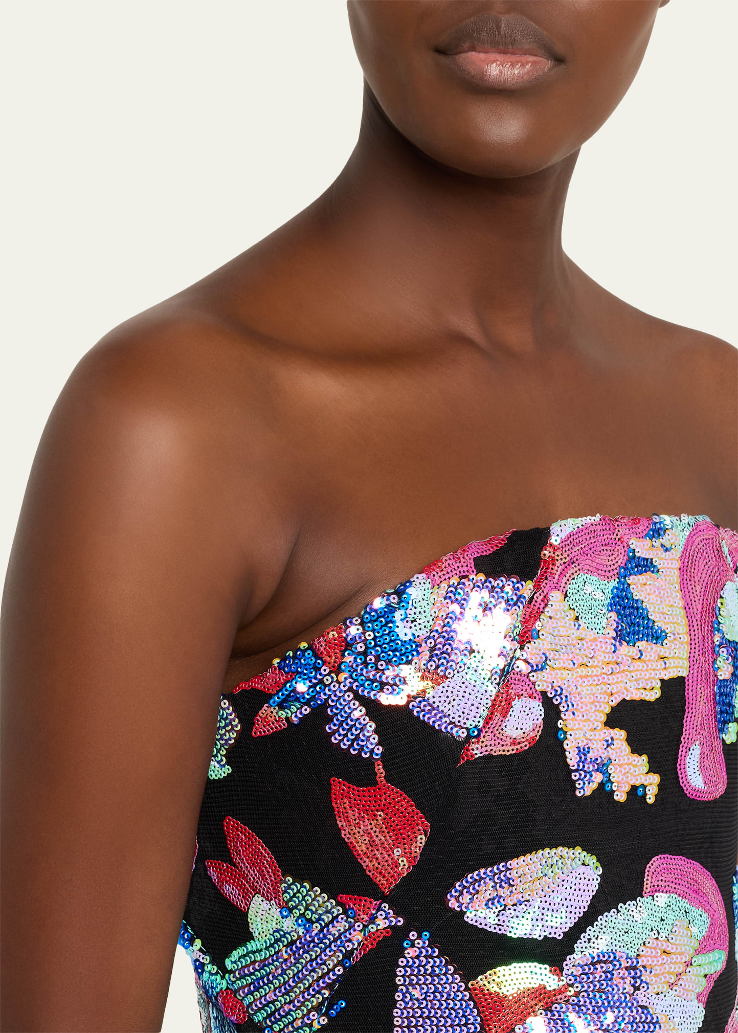 Stell Sequined Floral Mini Dress